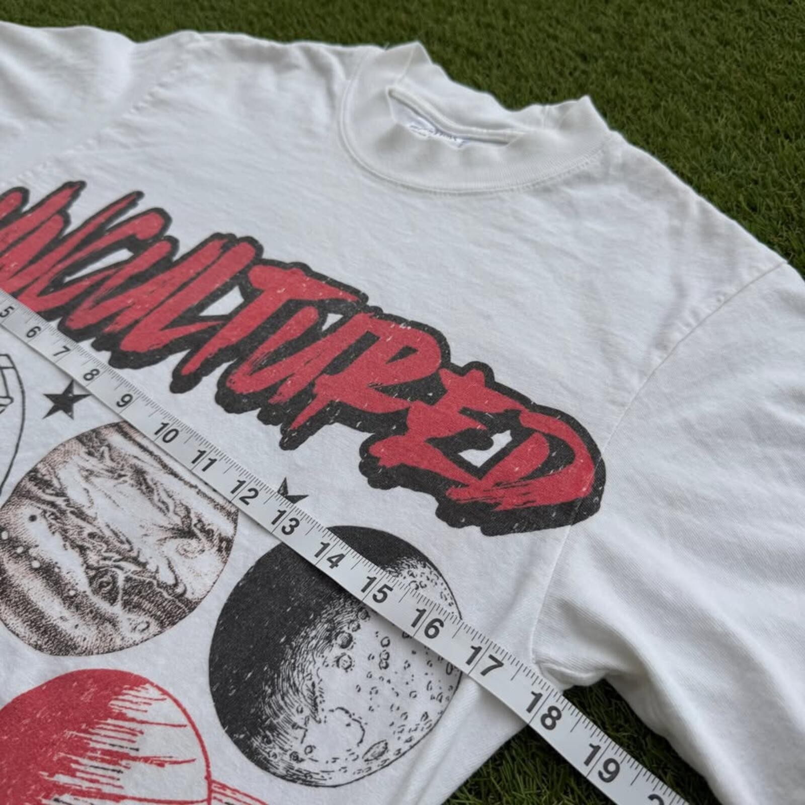 Uncultured Space Team Skull Astronaut Tee Mens S White Streetwear Graphic Shaka