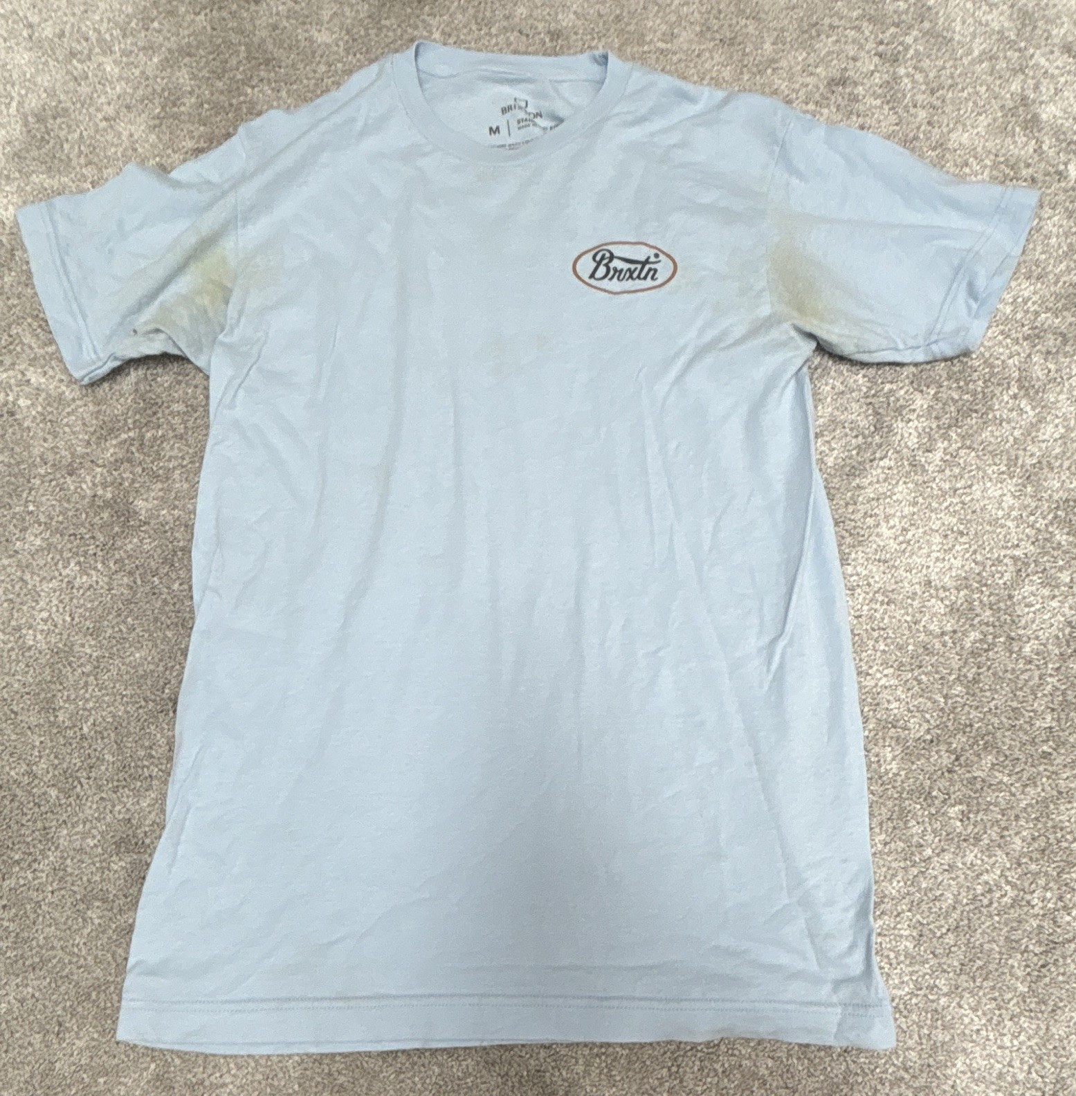 Brixton Blue Men’s Medium Crew Neck Short Sleeve T-Shirt FREE SHIPPING