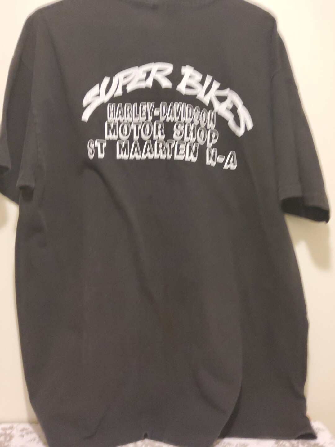 Vintage 1995 Harley Davidson Motor Shop St Maarten N-A Shirt Sz XL Hanes Beefy-T