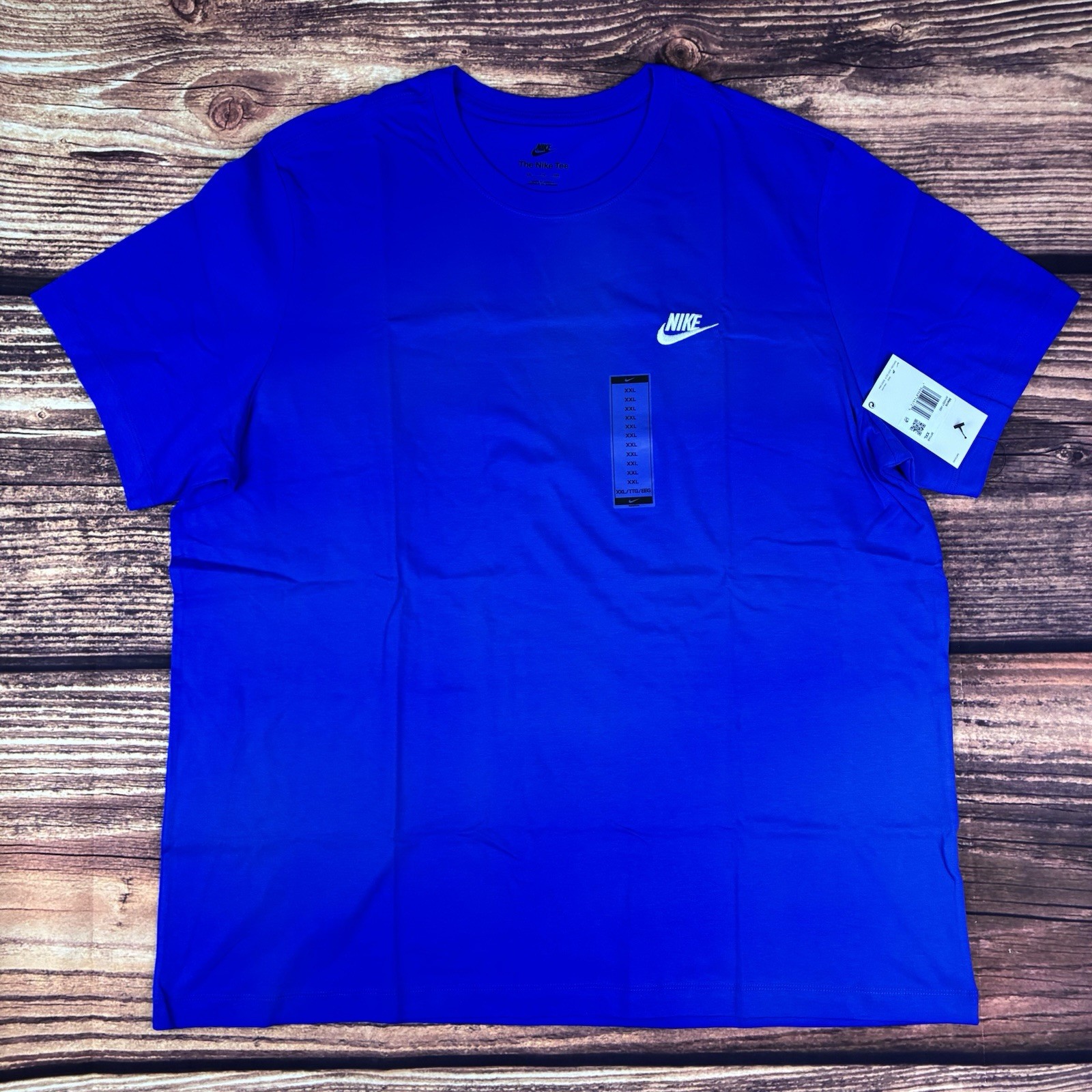 Nike Sportswear Club Tee Mens XXL 2XL Game Royal Blue Cotton Shirt AR4997-480
