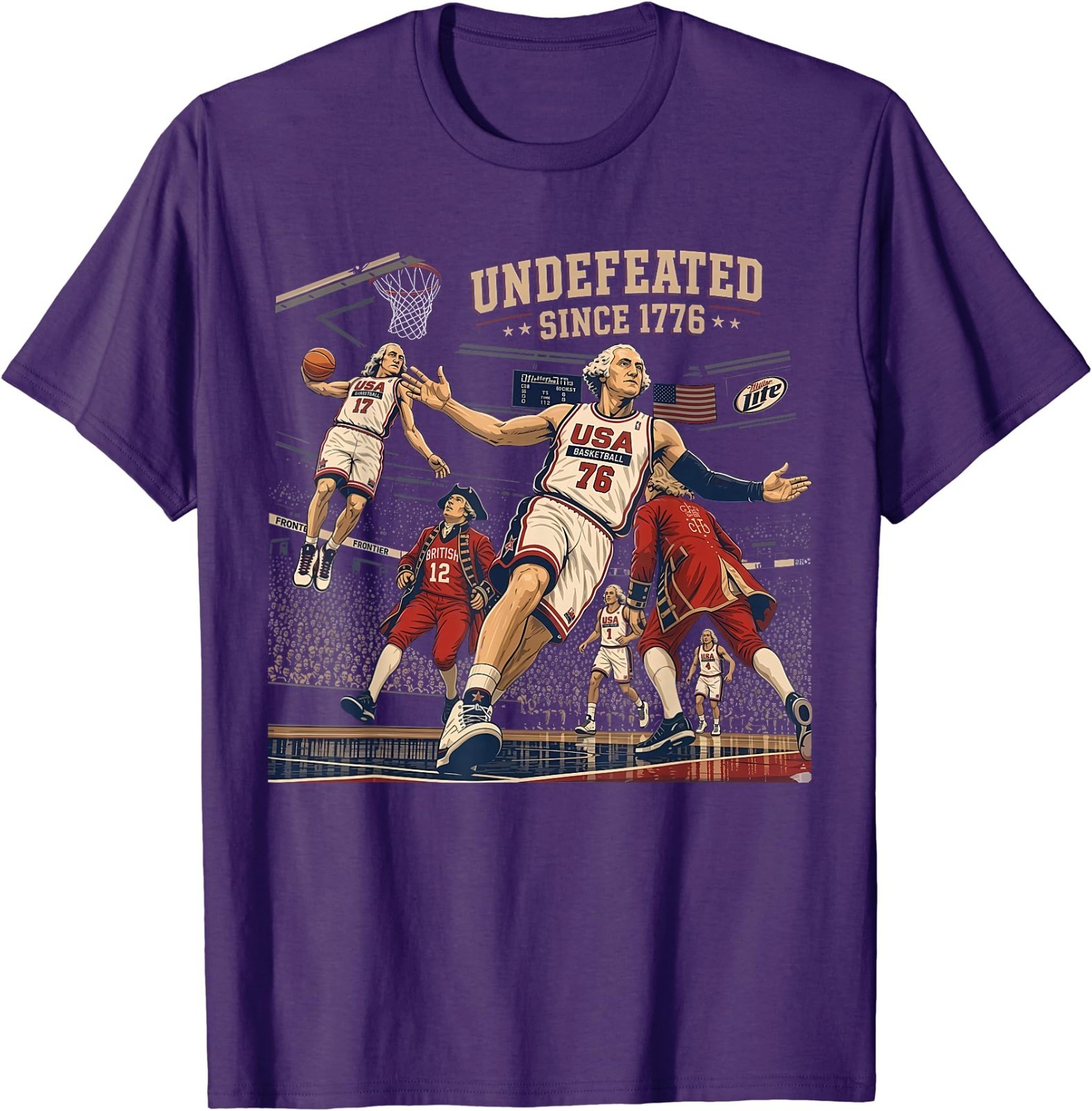 Undefeated Since 1776 America 4th of July Independence Day T-Shirt