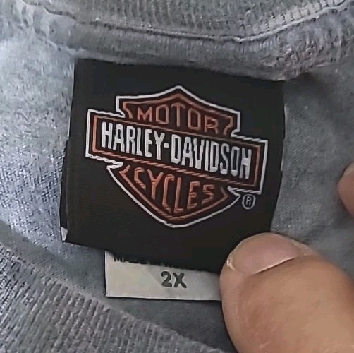 Harley Davidson 2X Blue TieDye T-Shirt Mancuso Houston TX on Genuine H-D Label