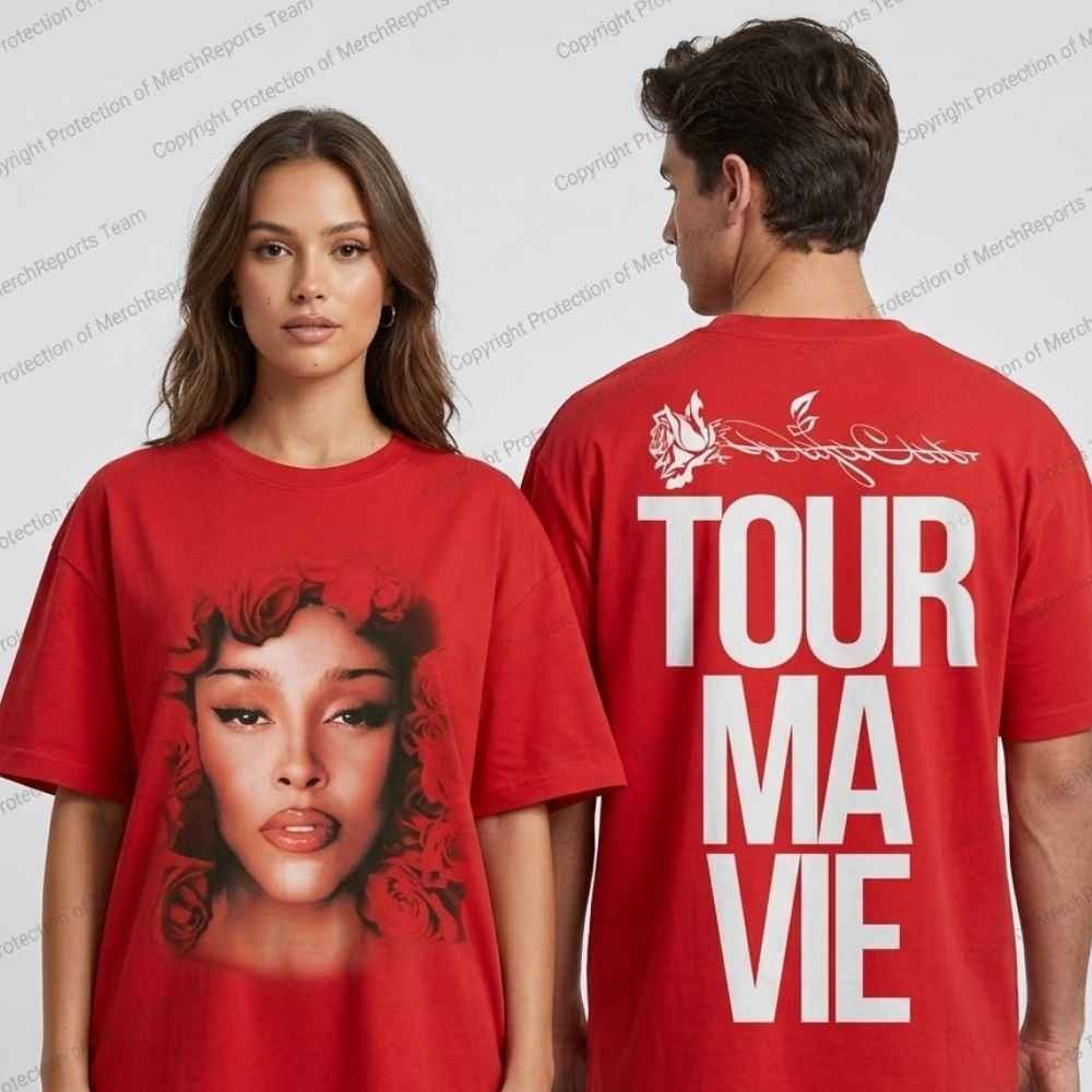 Doja Cat Tour Ma Vie World Tour On June 17 2026 Merch Red Unisex T-Shirt