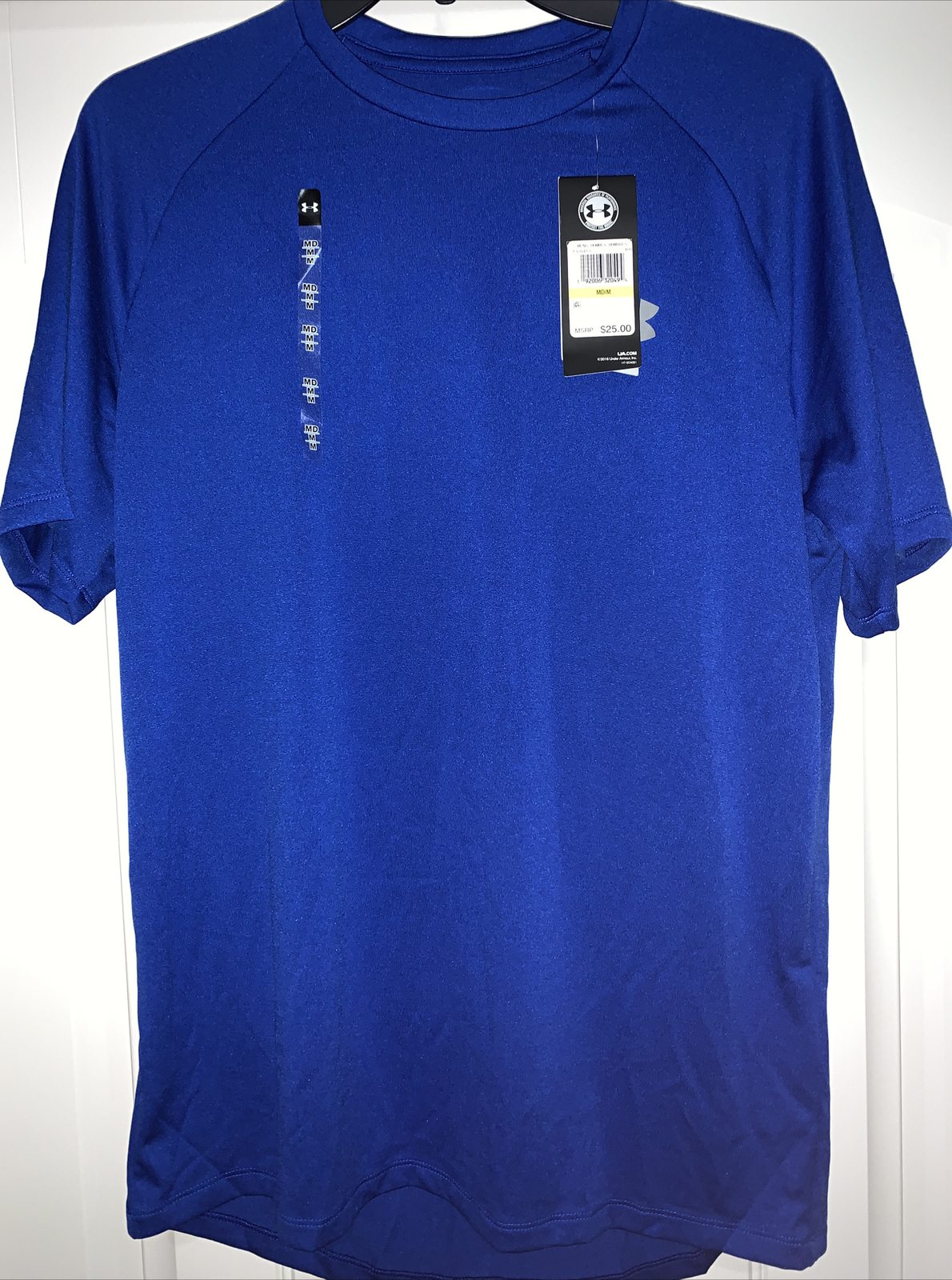 UNDER ARMOUR MENS TECH SHORT SLEEVE LOOSE T-SHIRT HEATGEAR BLUE 1326413-400 SZ M