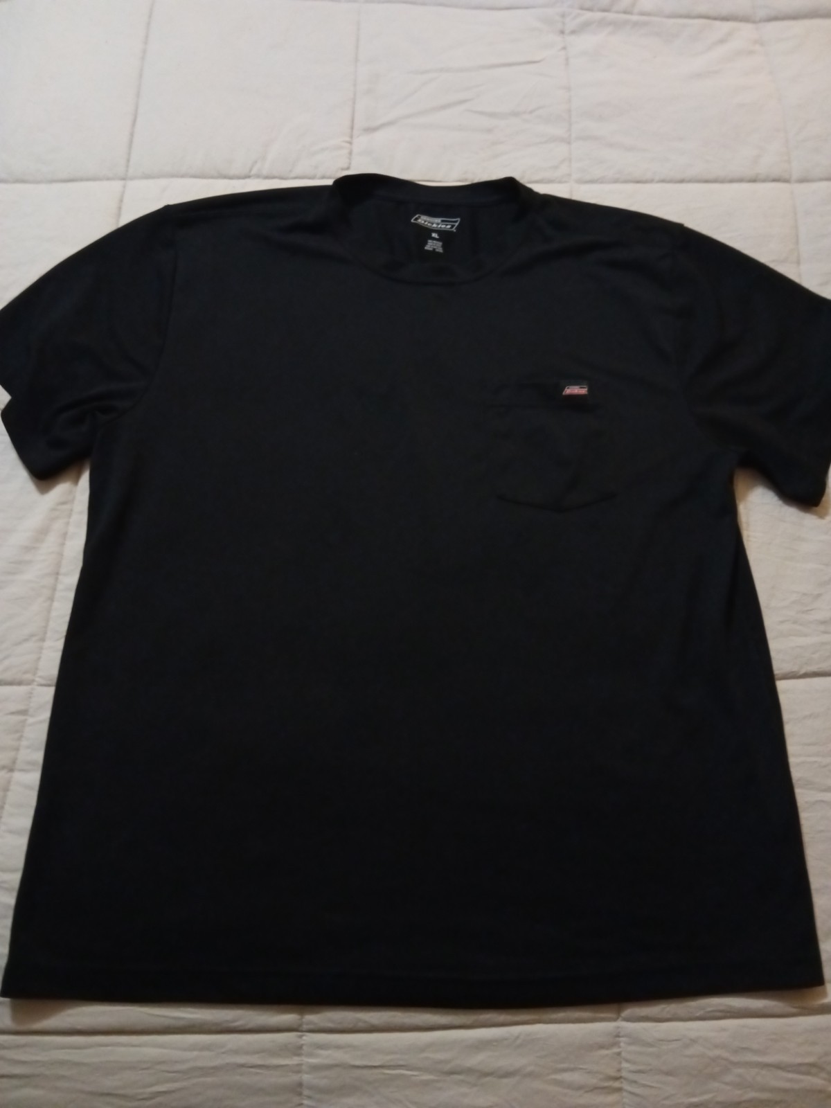 Men’s Dickies Short Sleeve Active/Workwear Pocket Tee.Black XL Crewneck