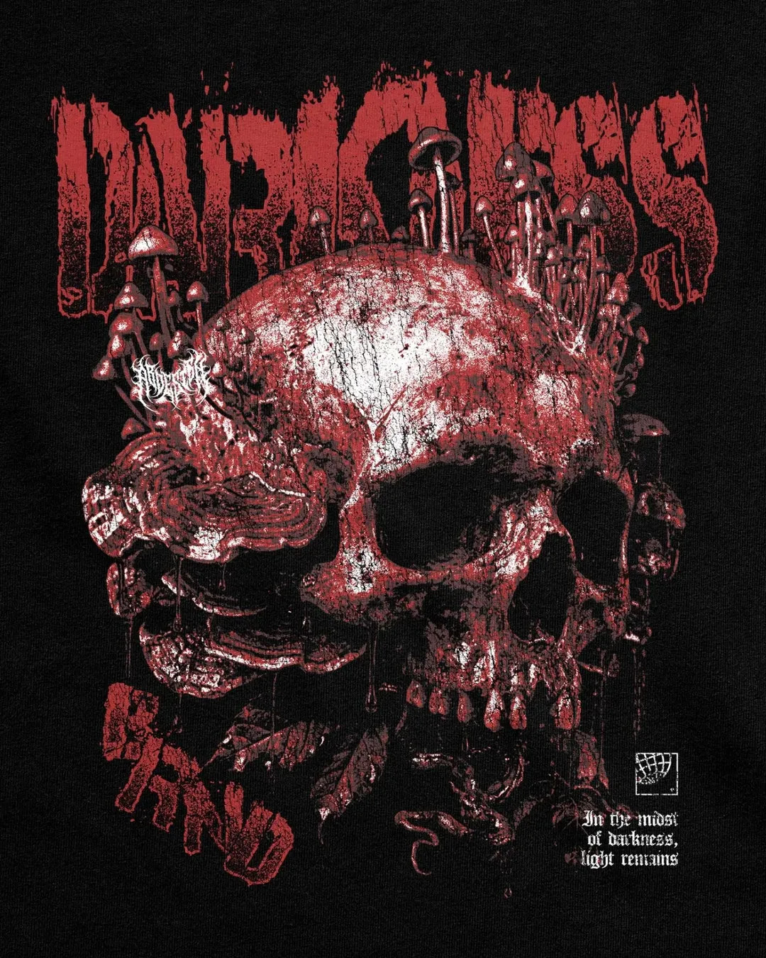 Darkness Skull Graphic T Shirt Gothic Vintage Streetwear Tee Unisex
