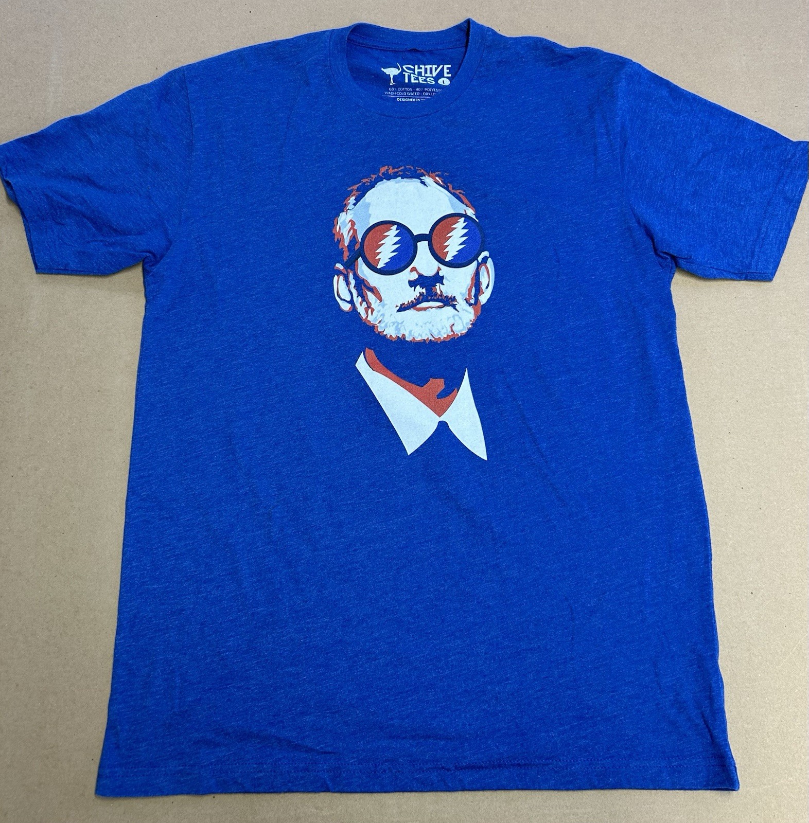 Chive Tees Bill Murray 3D Glasses USA Men’s Large Heather Royal Blue T-shirt