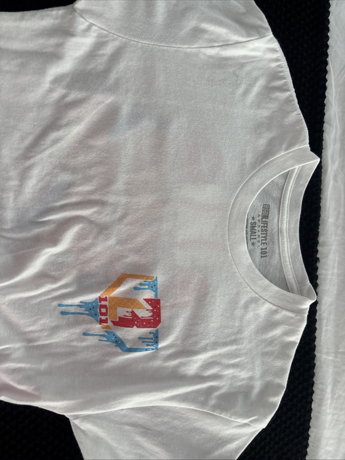 Baseball Lifestyle 101 Men’s white Graphic Print Cotton Crew Neck Tee Small