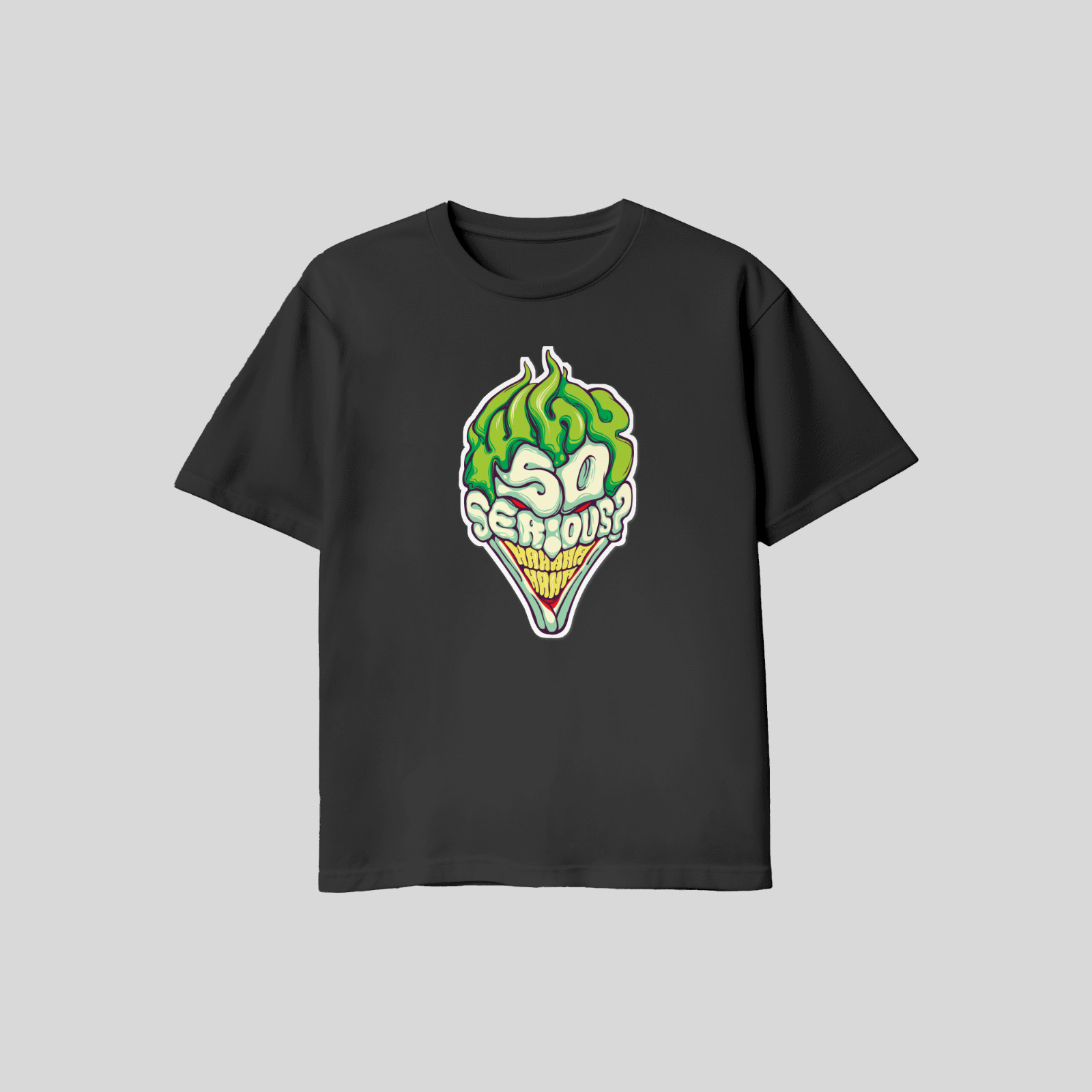 Why So Serious Joker Black T Shirt Gildan XL M L