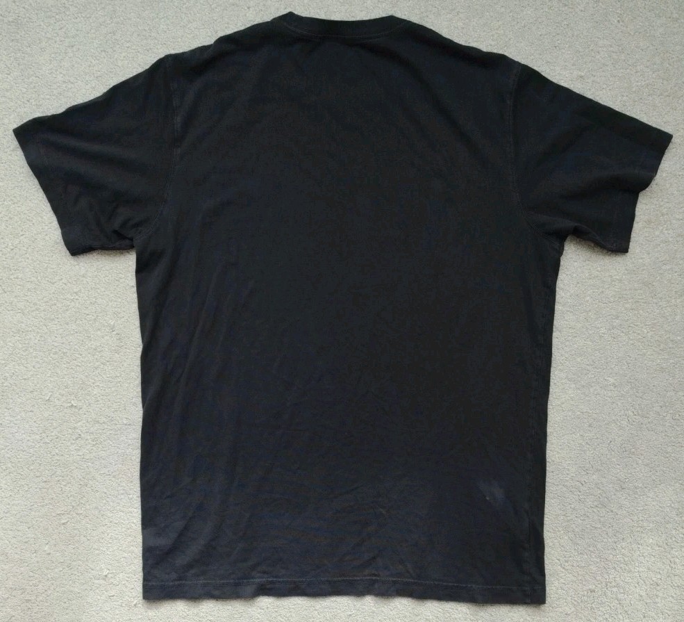 Eddie Bauer Mens Legend Wash Black 100% Cotton T-shirt Pit 23″ Length 29.5″