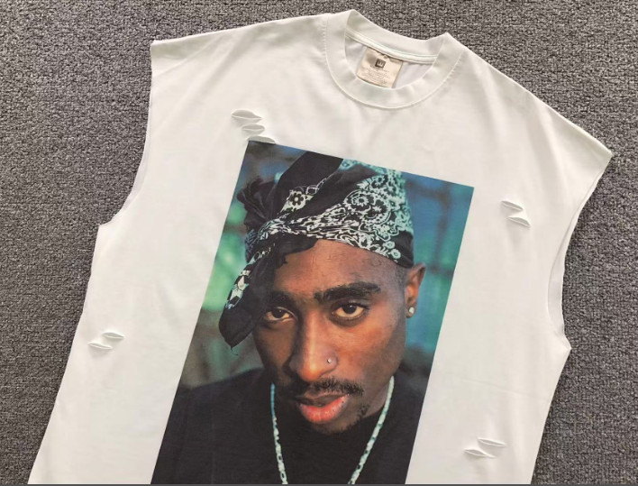 2Pac Legacy Oversized Graphic T-Shirt – White Streetwear Edition