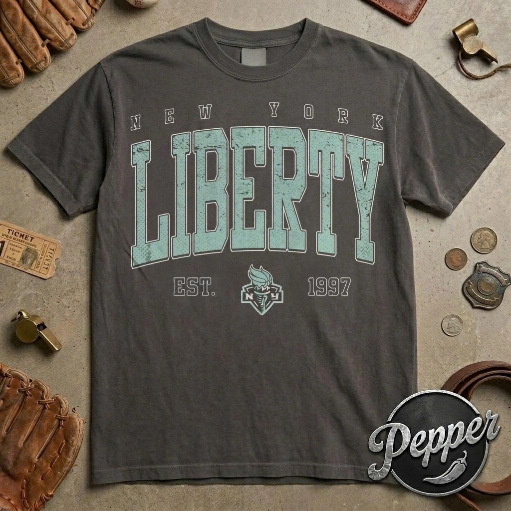 Vintage NY Liberty Basketball Shirt Women Comfort Colors Tee 1997 NY Fan Gift