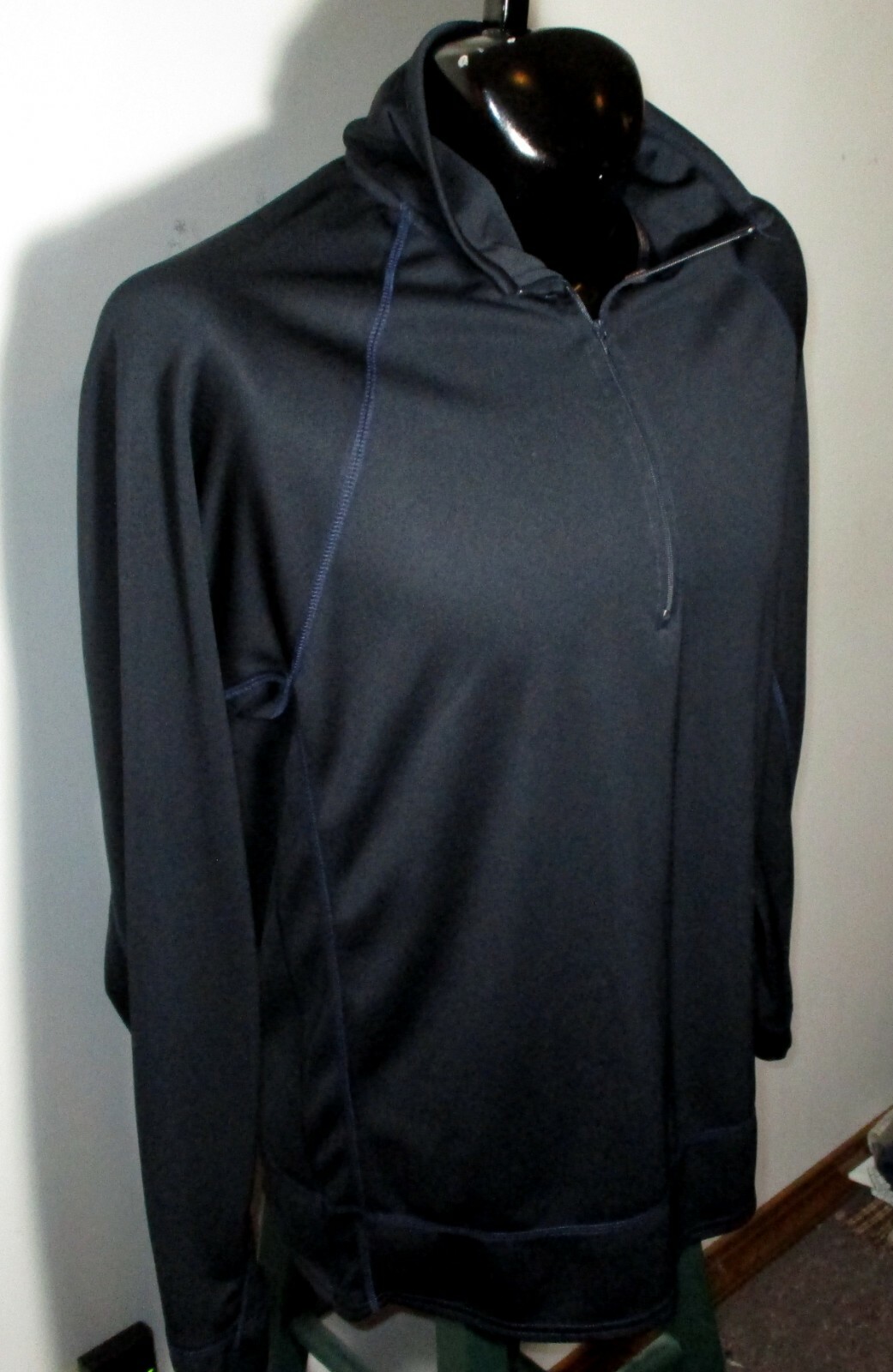 OLD NAVY Black Long Sleeve 1/2 Zip Jersey Size L NWOT