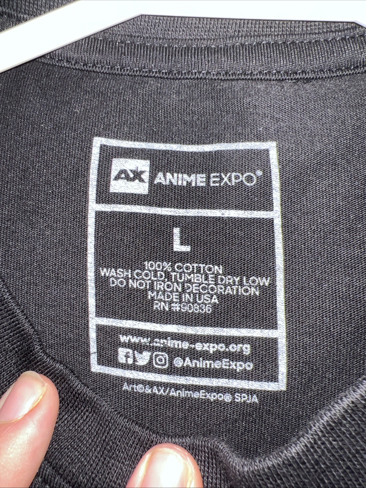 Anime Expo Graphic T Shirt Black Japan Print Indie Sleaze Y2K USA Large