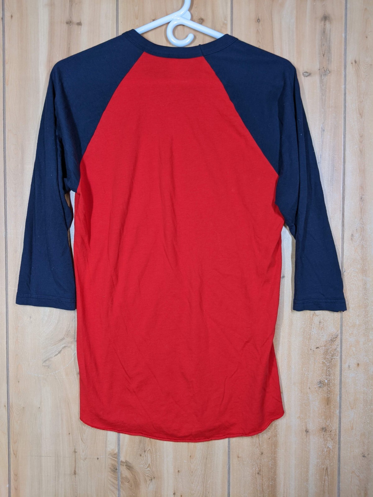 Rogue Fitness Raglan Shirt Mens S Red Navy 3/4 Sleeve Baseball Tee American Made
