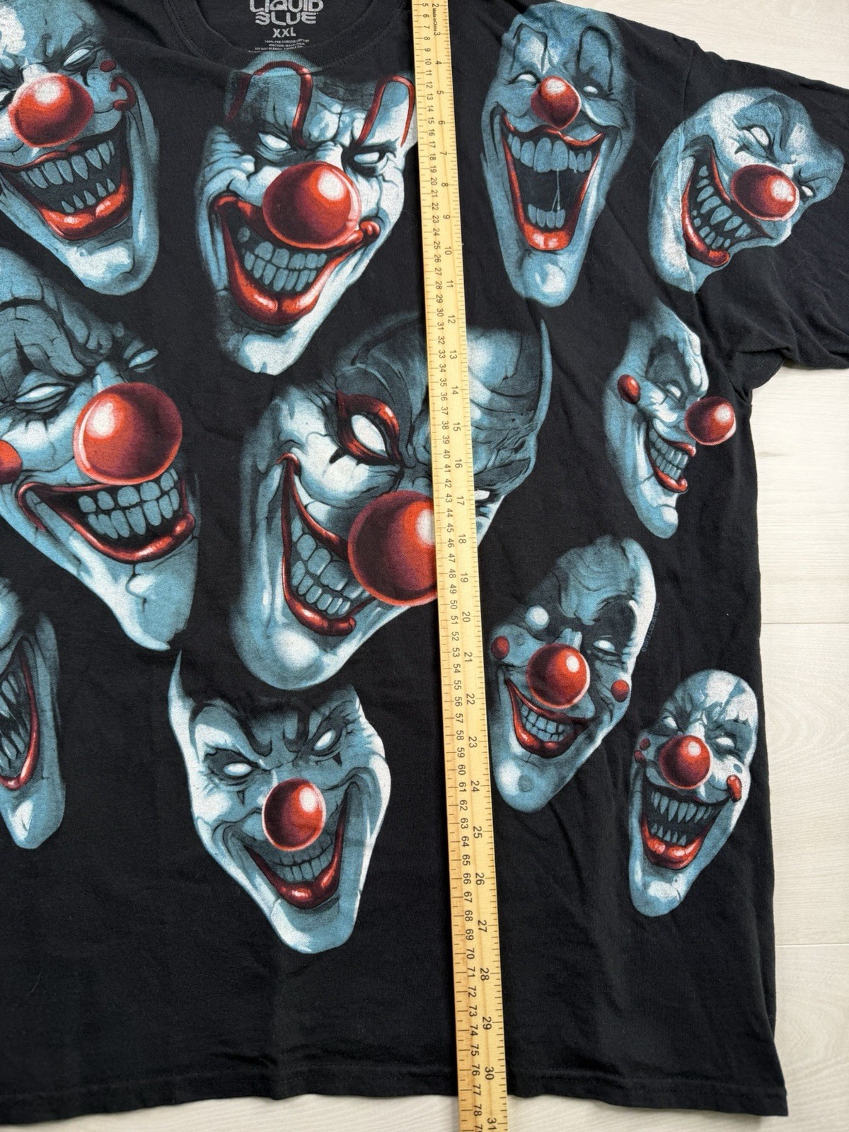 Liquid Blue Eviil Killer Clowns T Shirt All Over Print AOP Horror Y2K Mens 2XL