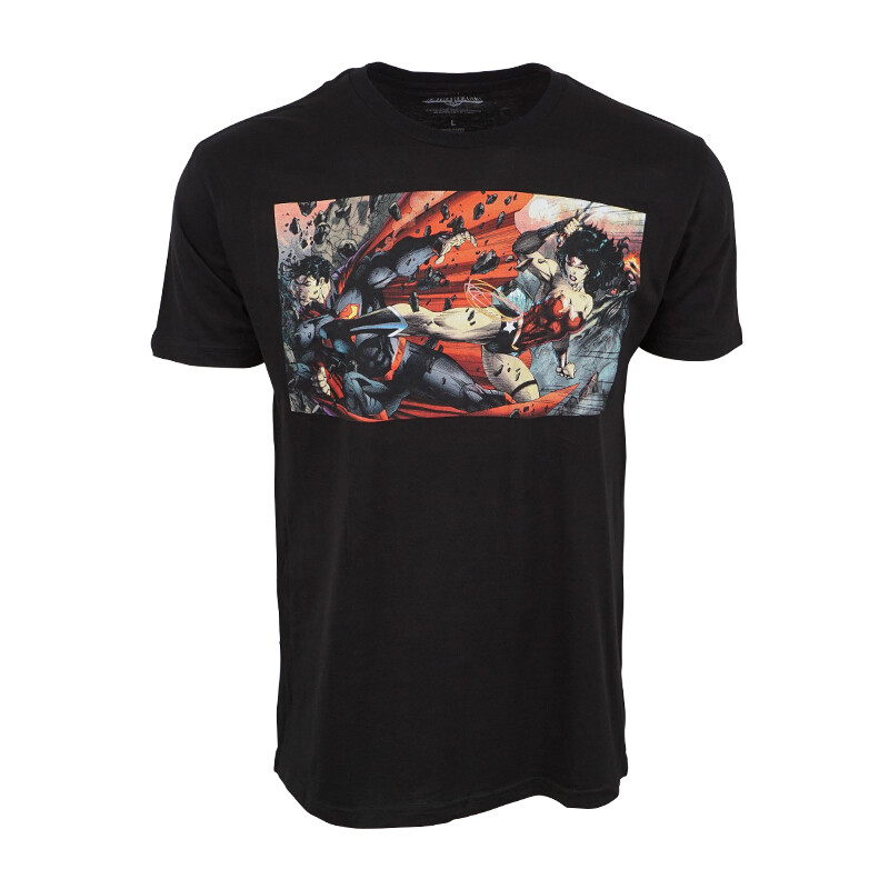 DC COMICS JUSTICE LEAGUE MENS BLACK T SHIRT
