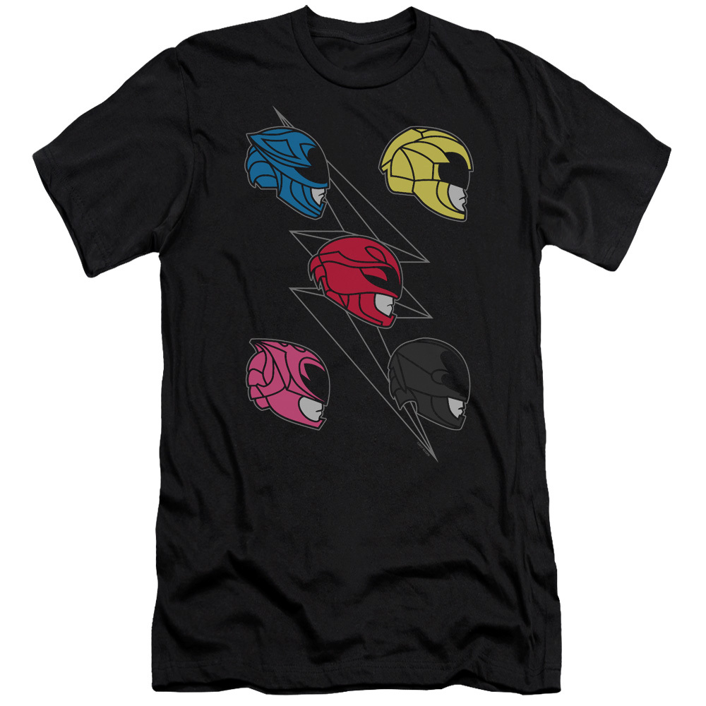 POWER RANGERS LINE HELMETS Licensed Adult Men’s Graphic Tee Shirt SM-6XL