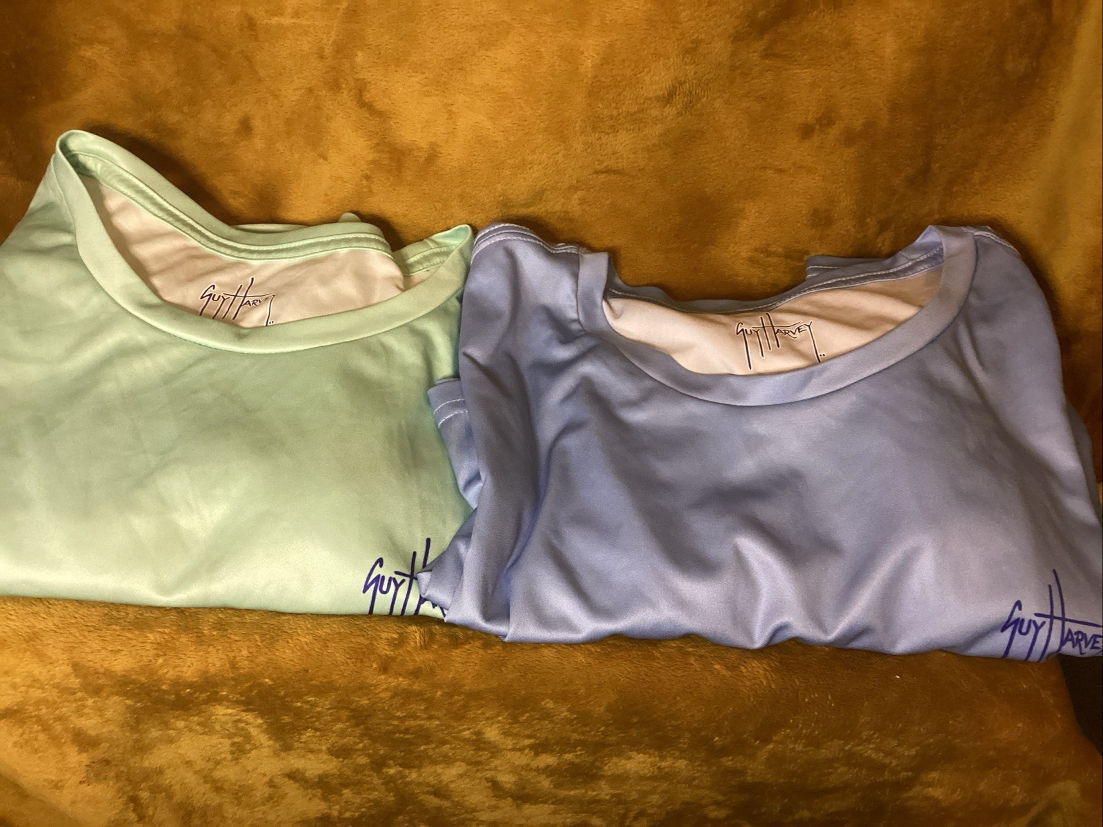 Guy Harvey Performance Long Sleeve Shirts Fish Graphic Print~Lot Of 2~XXL