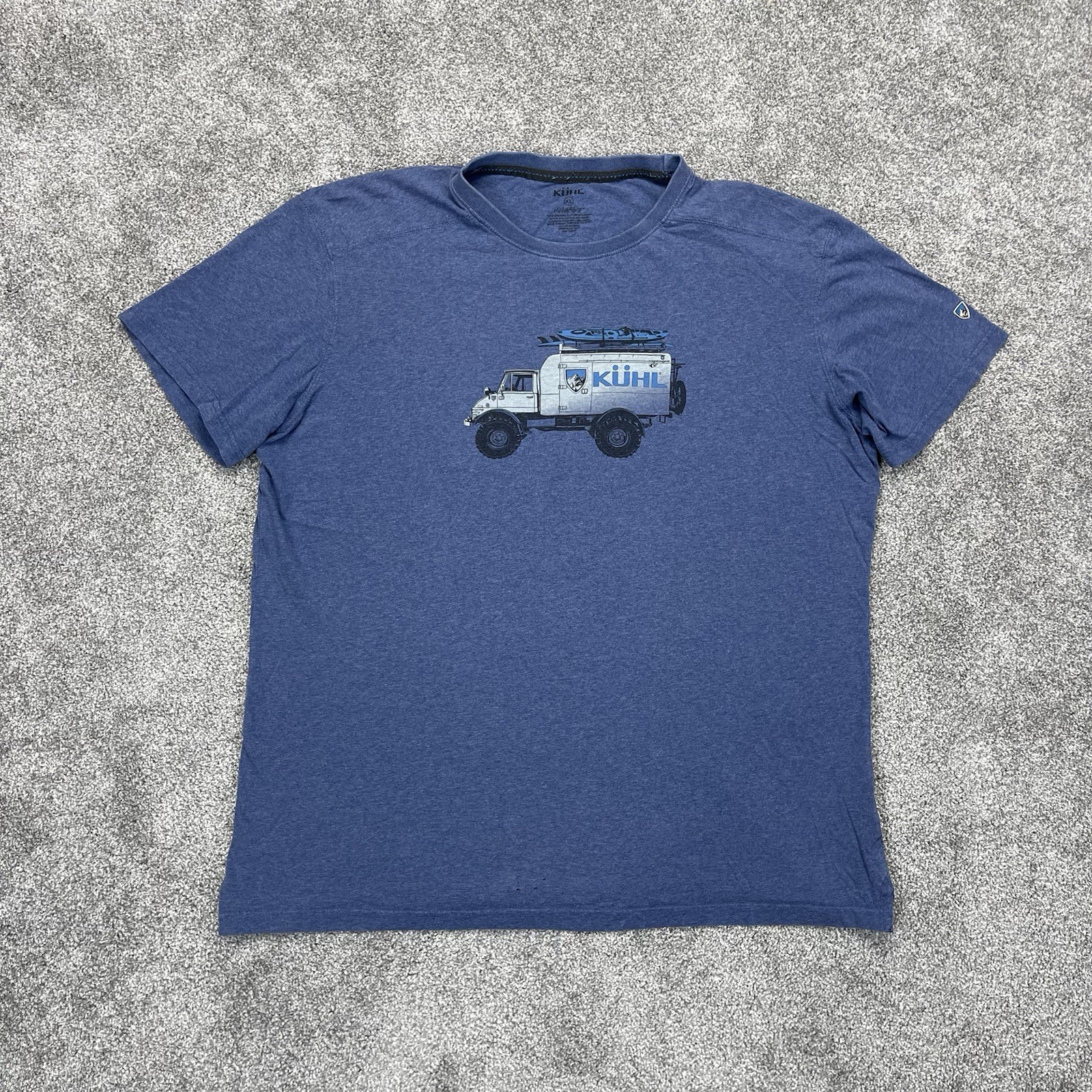Kuhl Wildfibre T Shirt Adult XL Organic Cotton MOG Unimog Kayak Surfboard Mens