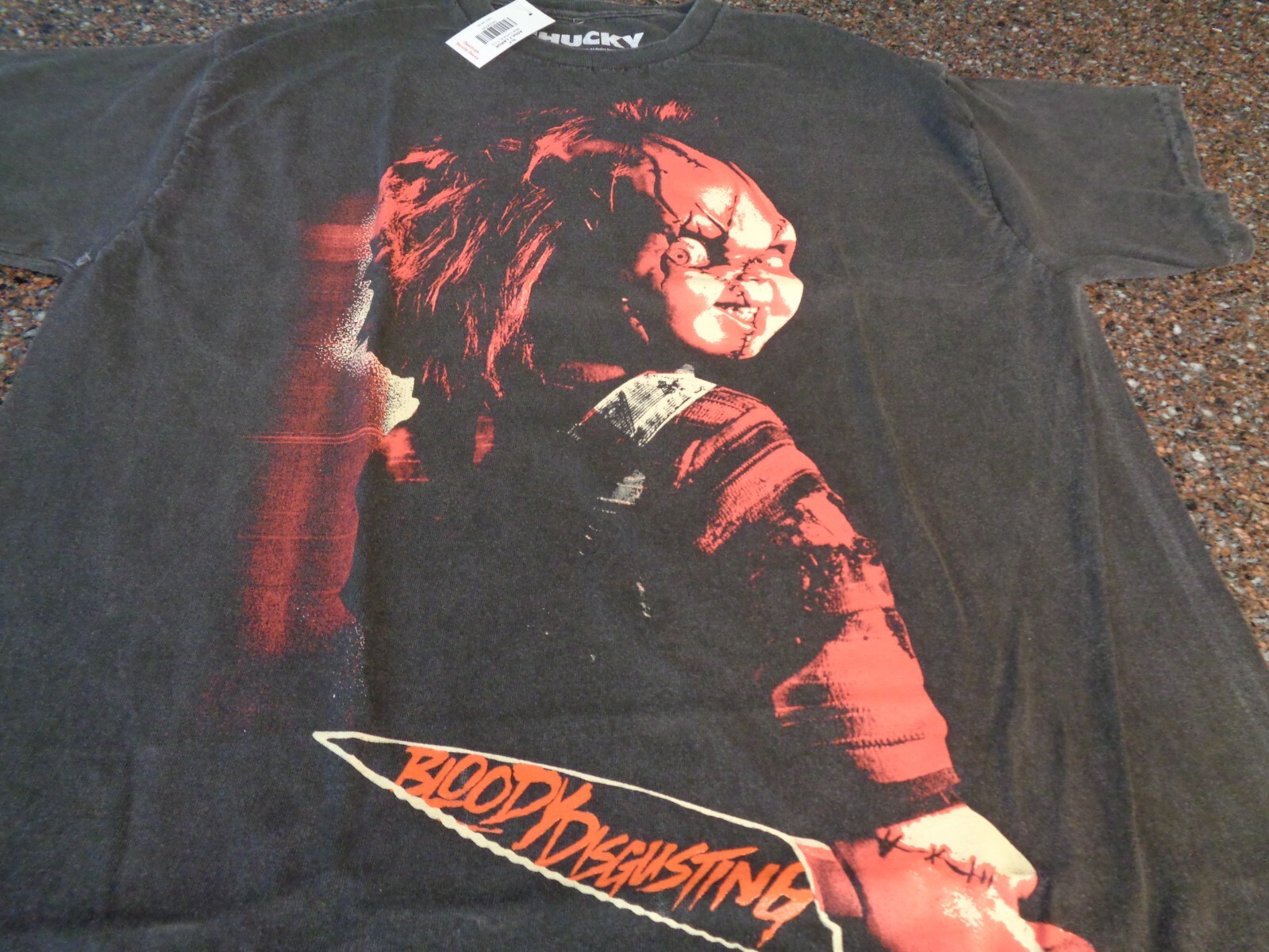Bloody Disgusting Chucky Child’s Play Large T-shirt Dark Gray Good Guys NWT