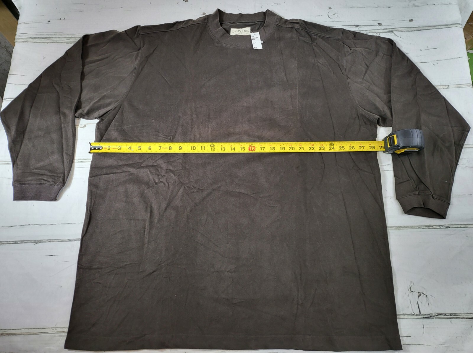 Vintage Deadstock Axis Mens 3XB Combed Cotton Long Sleeve Mock T Shirt NWT $60