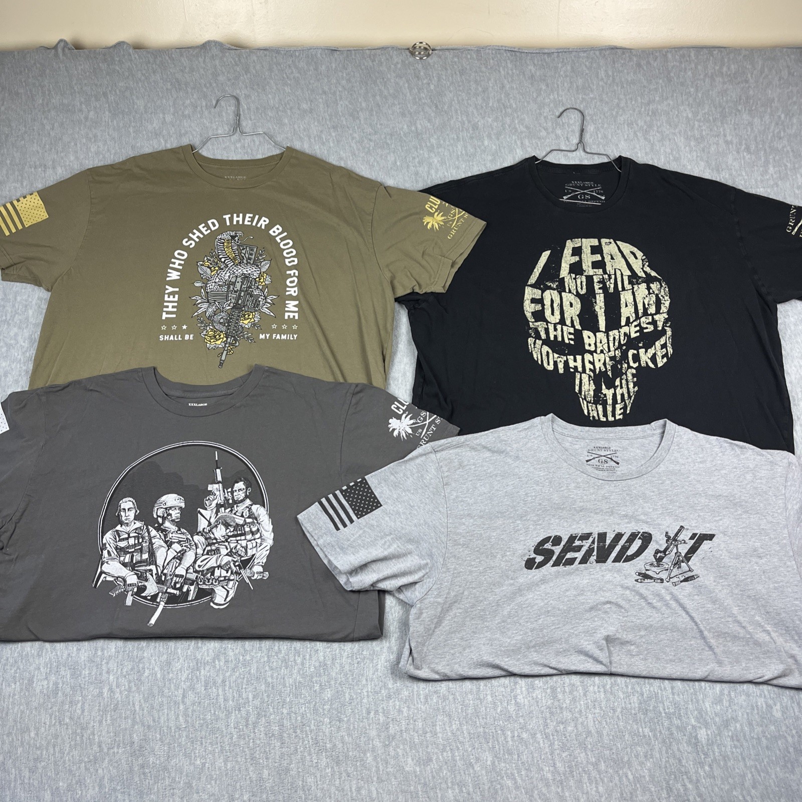 Grunt Style CLUB MEMBER GRUNT XXXL T-shirt 3XL Lot of 4 Shirts See Description