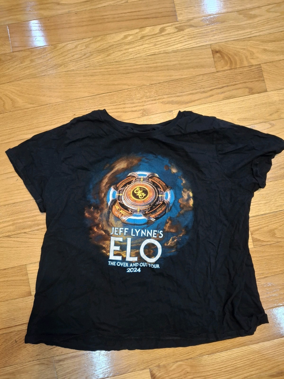 Jeff Lynne’s ELO Electric Light Orchestra Over And Out Tour 2024 Large Band Tee