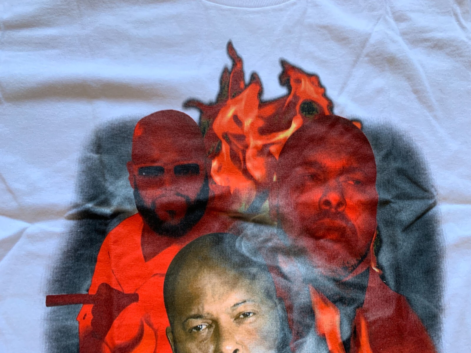 MEN’S BOMPTON YG 4HUNNID 400 SUGE KNIGHT WHITE T-SHIRT SIZE L