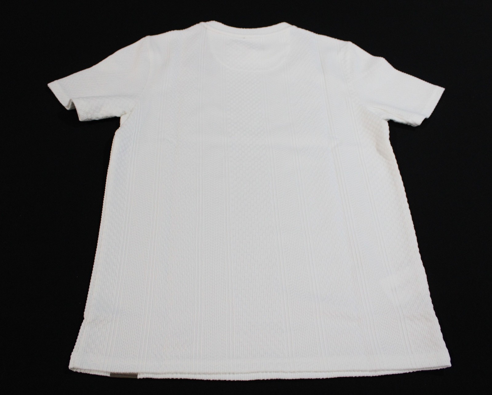 Mauvais Men’s Easy Care Cedro Slim Fit Textured Tee Shirt BL1 White Small NWT