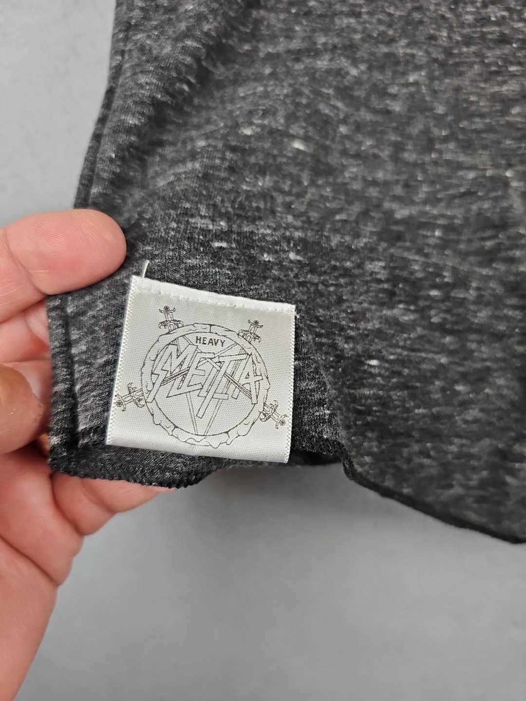 Heavy Melta Men’s Size XL Gray T-Shirt 3/4 Sleeve Made in USA Grunge 90’s