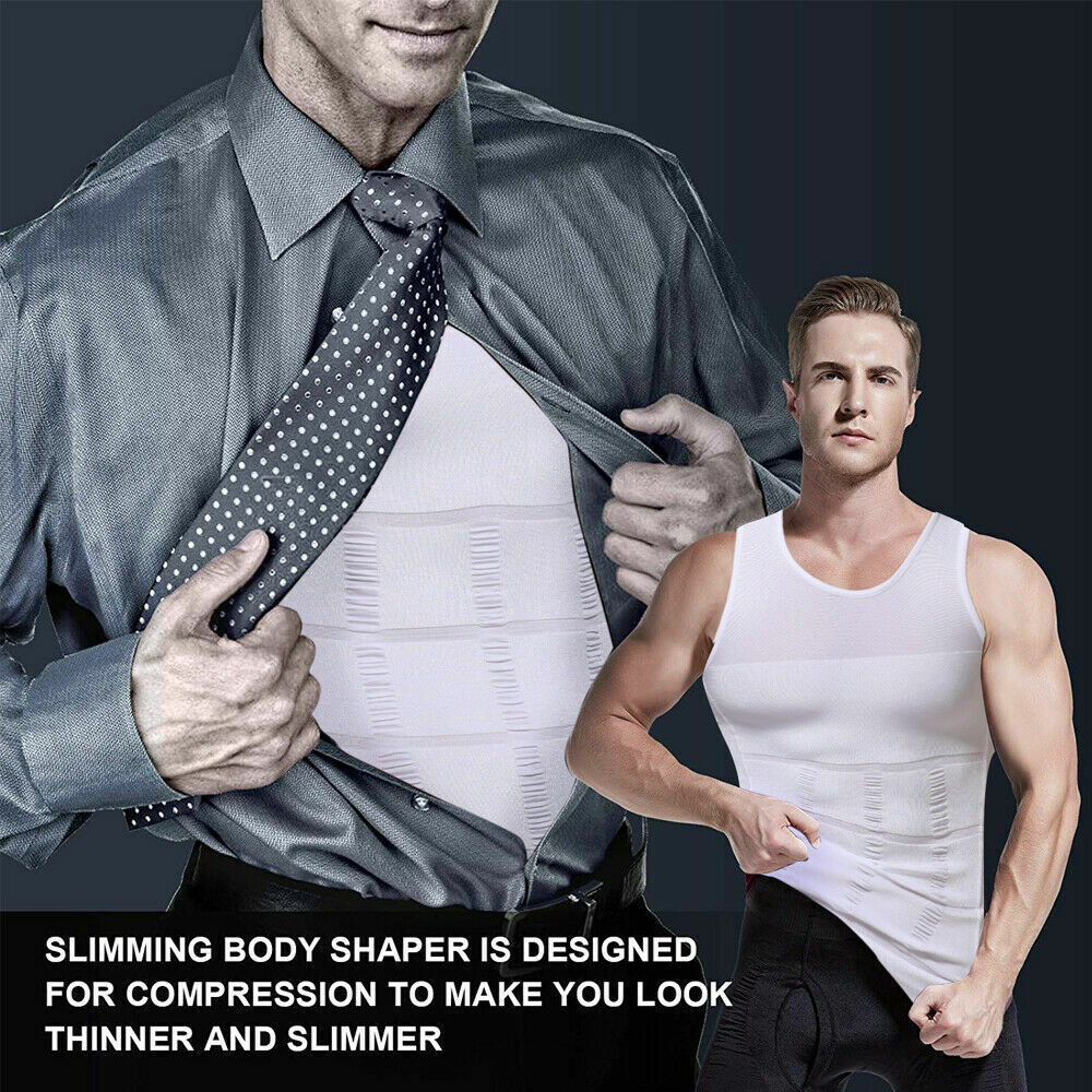 Men’s Slimming Vest Abs Abdomen Compression Shirt Workout Tank Tops Body Shaper
