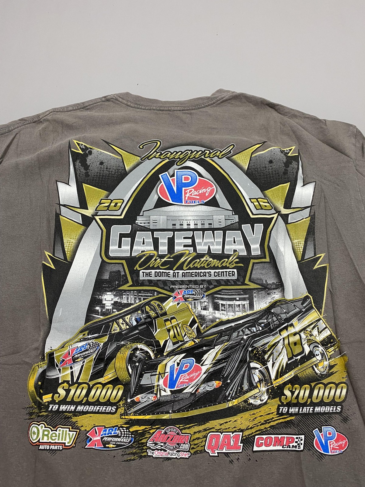 Gateway Dirt Nationals Shirt Mens XL Gray 2016 VP Racing Graphic Tee Racing