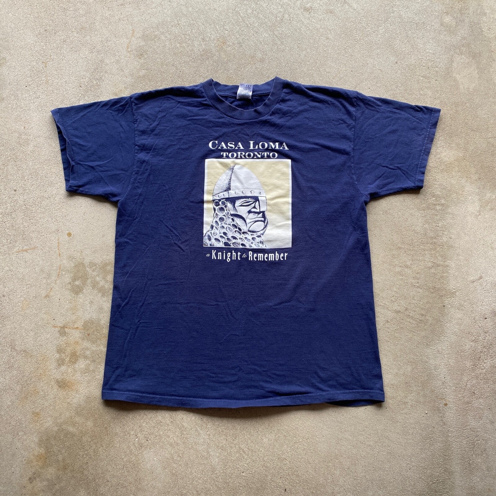 Vintage 90s Casa Loma Toronto Shirt Size XL Blue a Knight to Remember Castle Mid