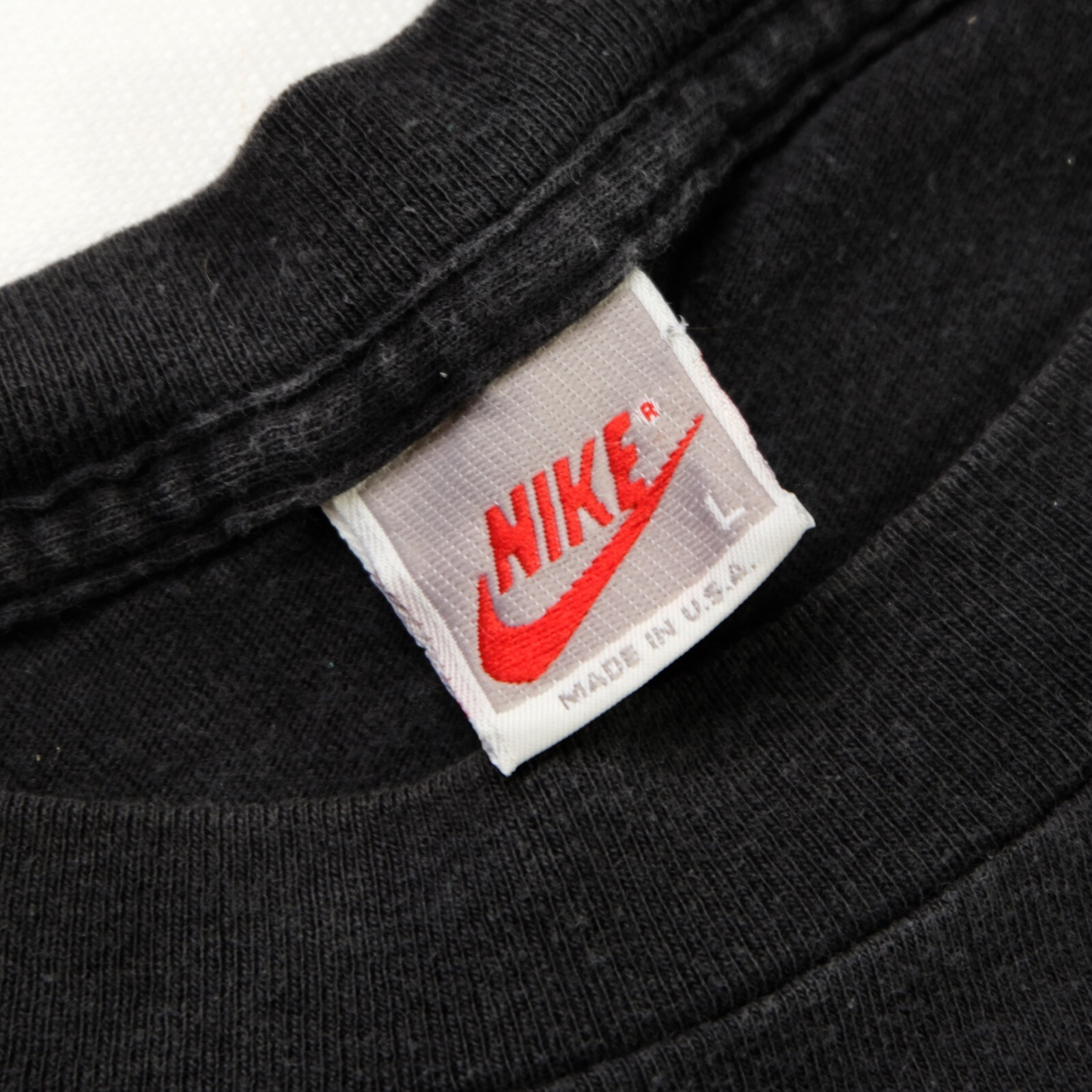 Rare VTG NIKE Just Do It Spell Out Swoosh Long Sleeve T Shirt 80s 90s Black SZ L
