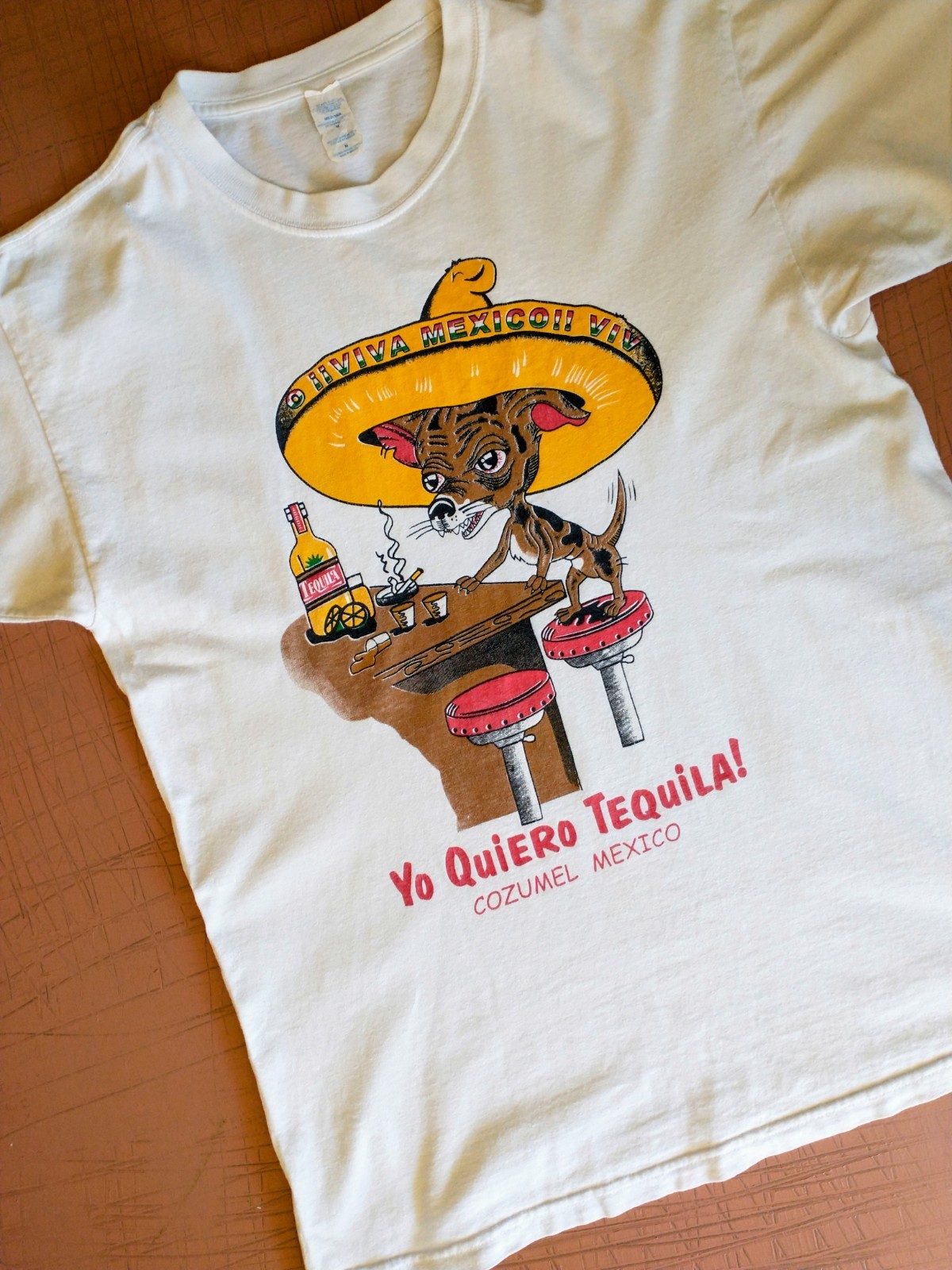 Vintage 1990s tourist souvenir graphic t-shirt “Yo Quiero Tequila” Size Med.