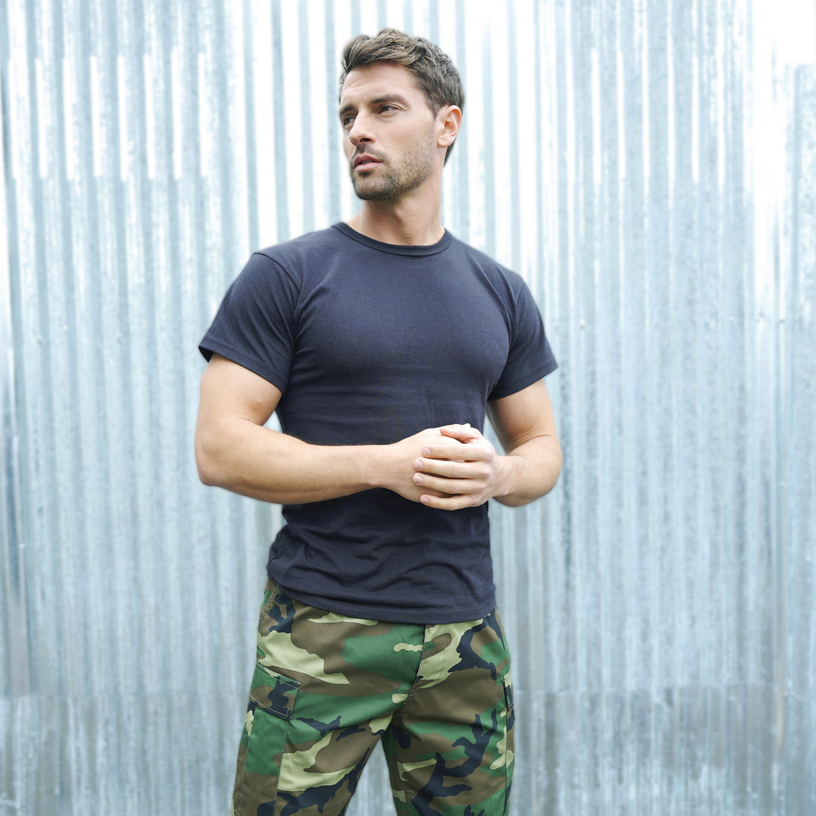 Rothco Solid T-Shirt Army Color Military Short Sleeve Poly/Cotton or 100% Cotton