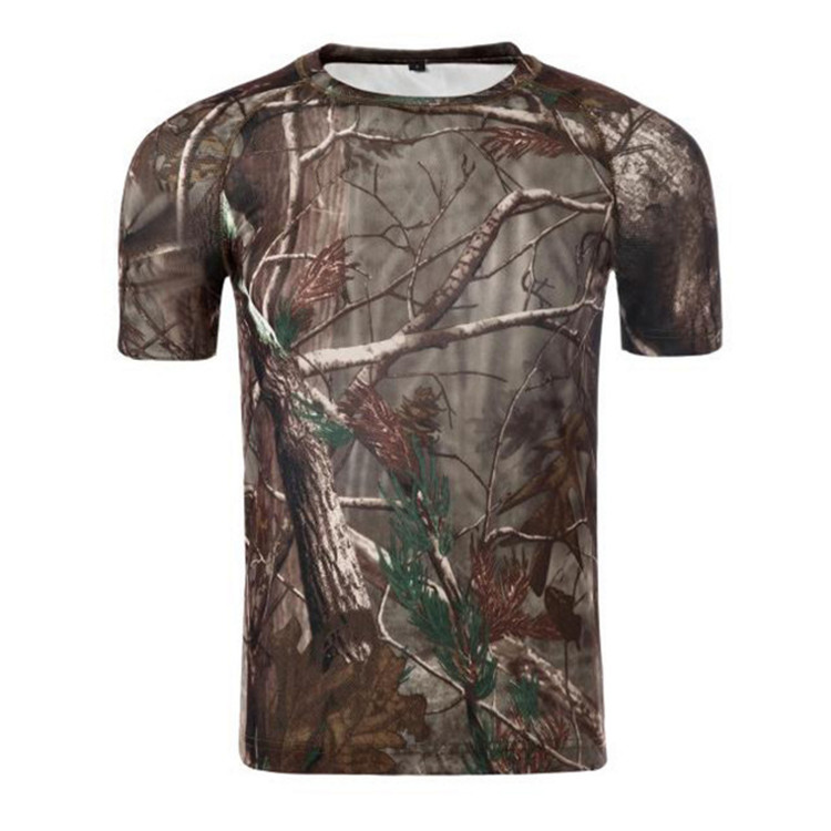 Mens Militray T-Shirt Army Combat Quick Dry Casual Shirt Hiking