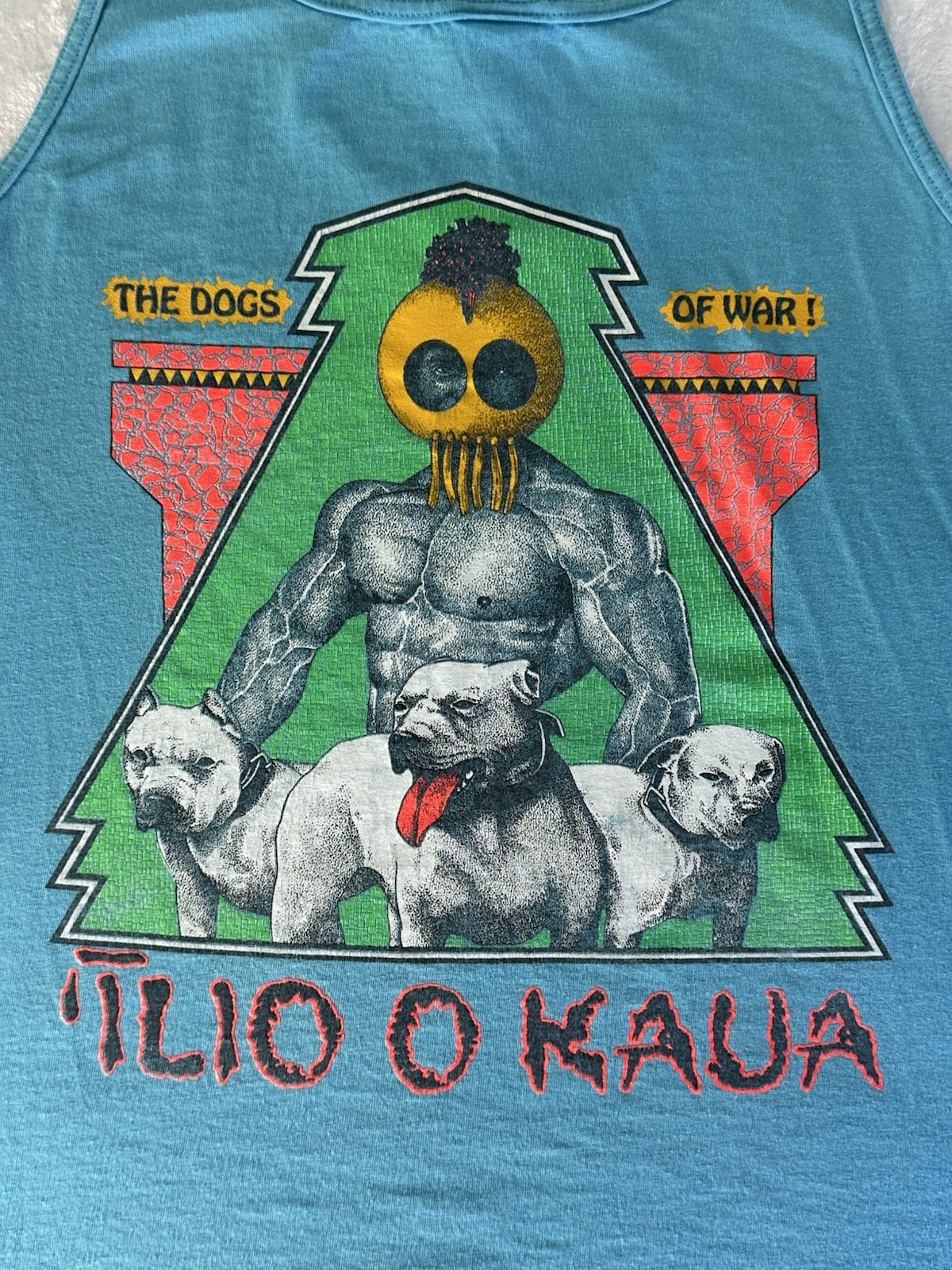 Vintage Signal Sports HAWAIIAN POWER Blue Tank Top Mens Size XL Ilio O Kaua War