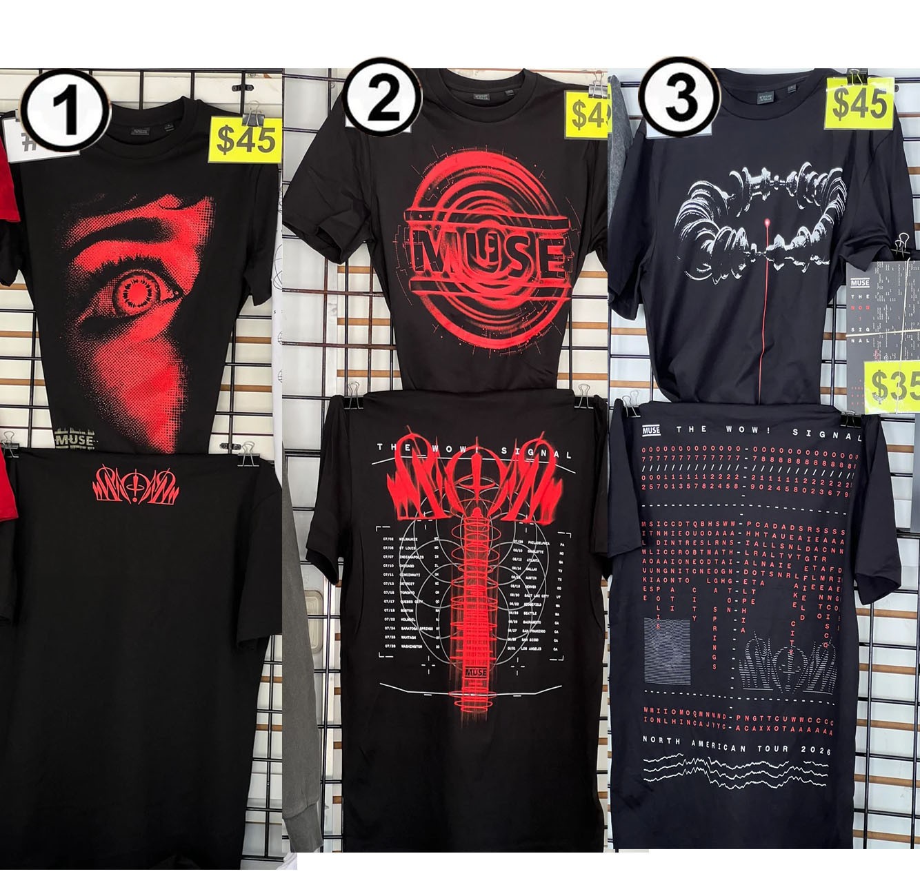 Muse The WOW! Signal North American Tour 2026 Concert T-Shirt Reprint