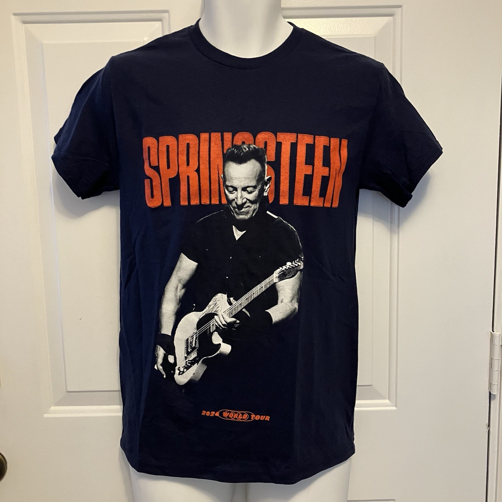 Springsteen E Street Band T Shirt Mens Small Blue 2024 Tour Concert Graphic Tee