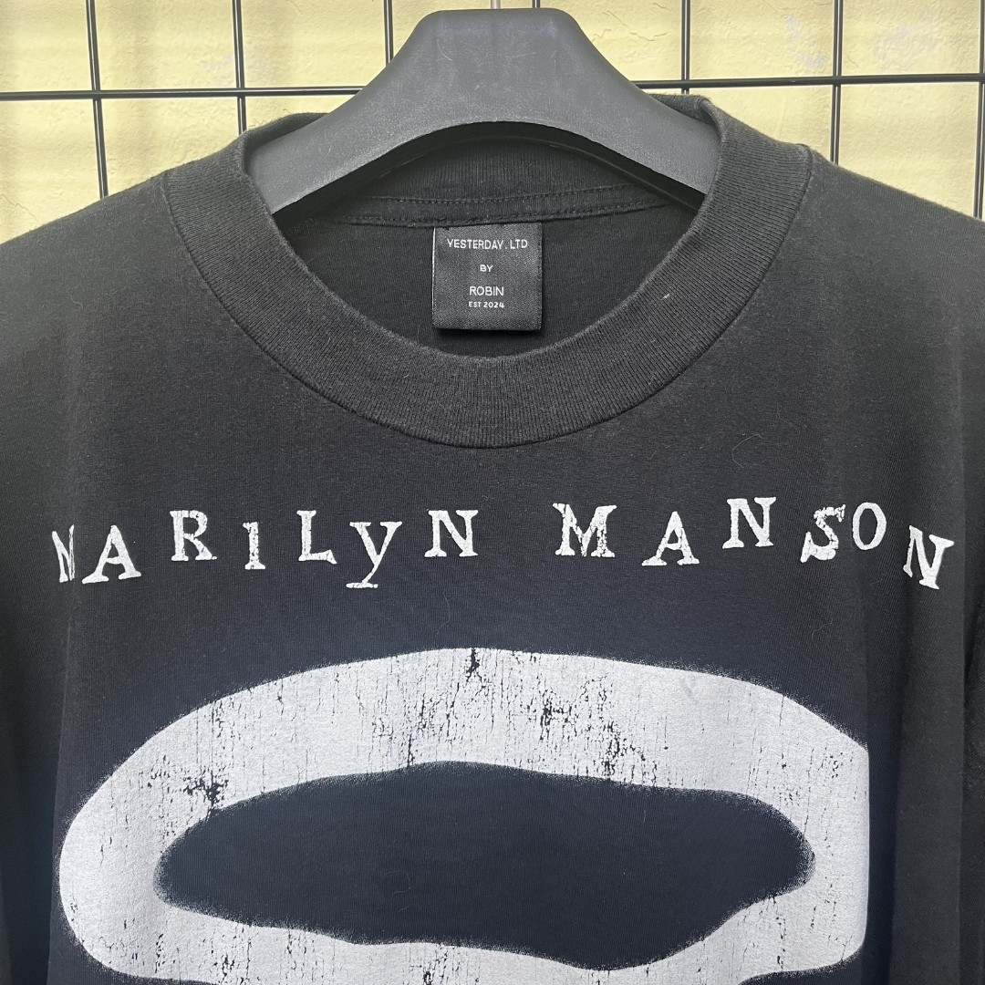 Marilyn Manson Bigger Than Satan Long Sleeve Shirt Antichrist Superstar Goth Tee