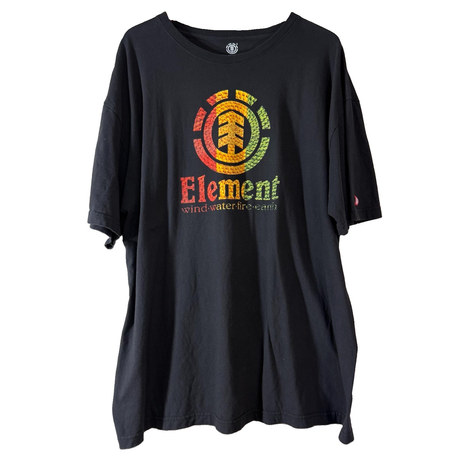 Element Brand Rasta Colored Element Logo T-shirt 100% Organic Cotton – 2XL