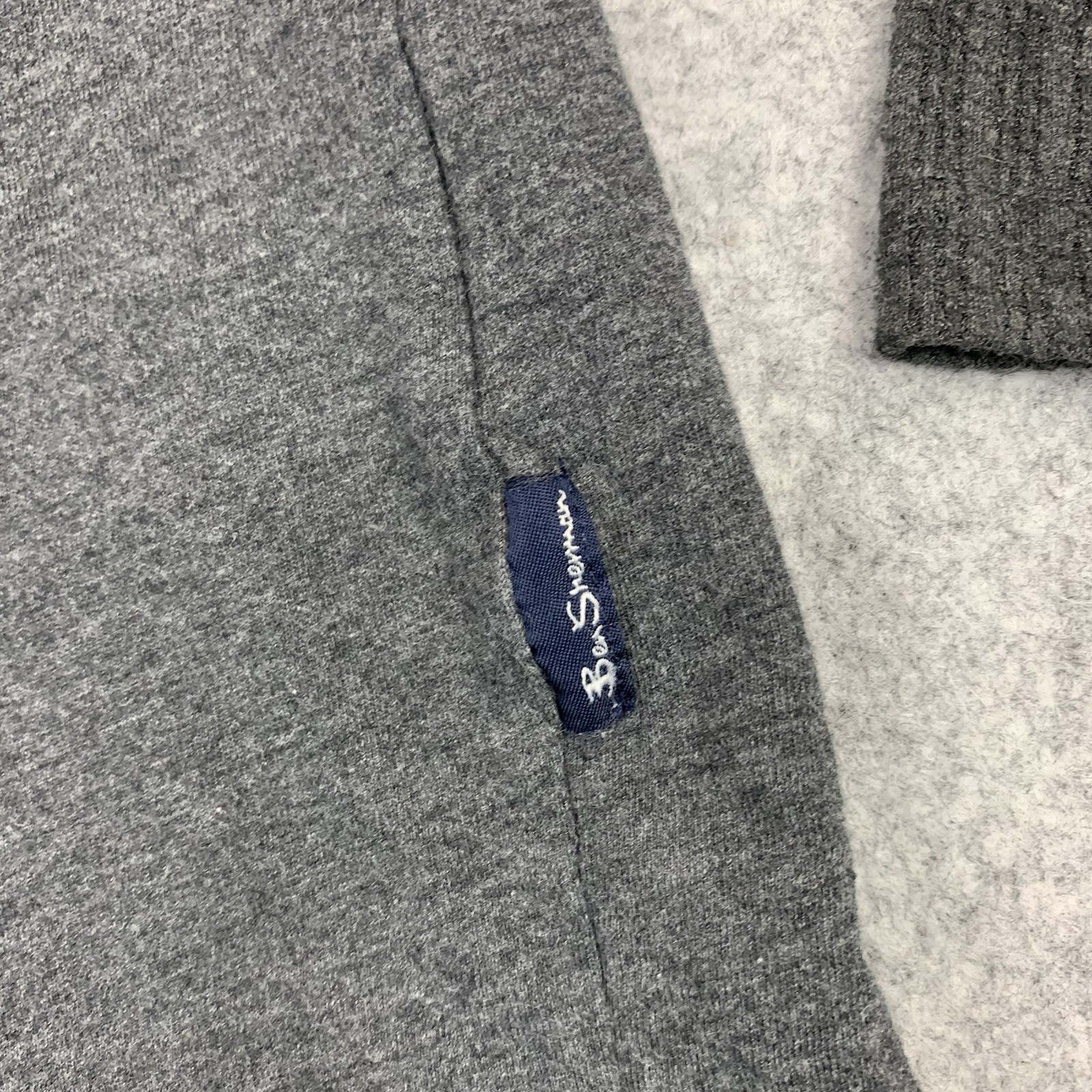 Ben Sherman Henley Shirt Size Large Gray The Original Long Sleeve Cotton