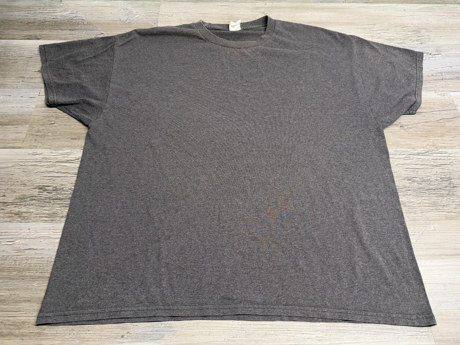 Hanes EcoSmart Mens 2XL Charcoal Heather Gray Blank Crewneck T-Shirt