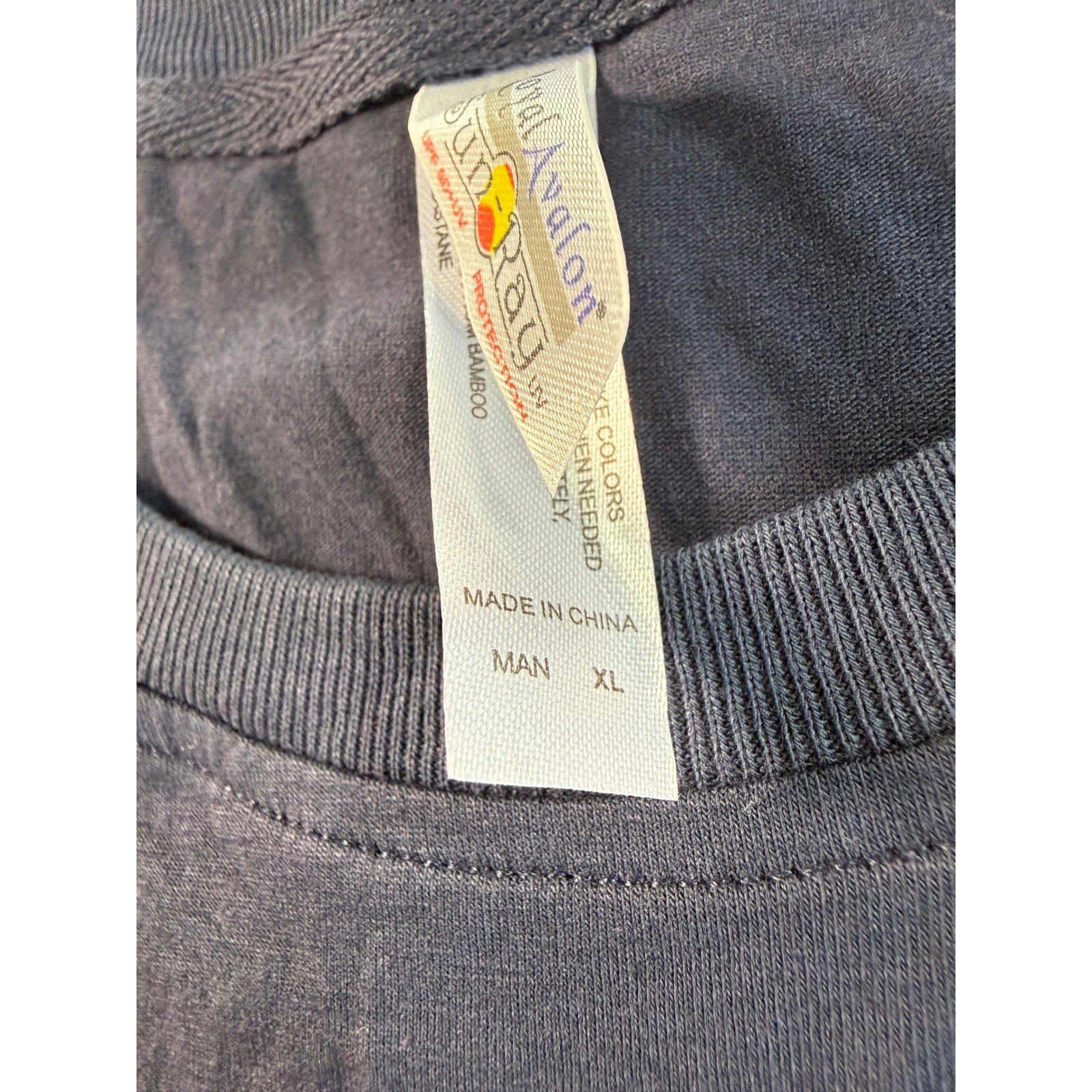 Royal Avalon Mens XL Navy Blue Bamboo Cotton Blend Stretch Crew Neck T-Shirt