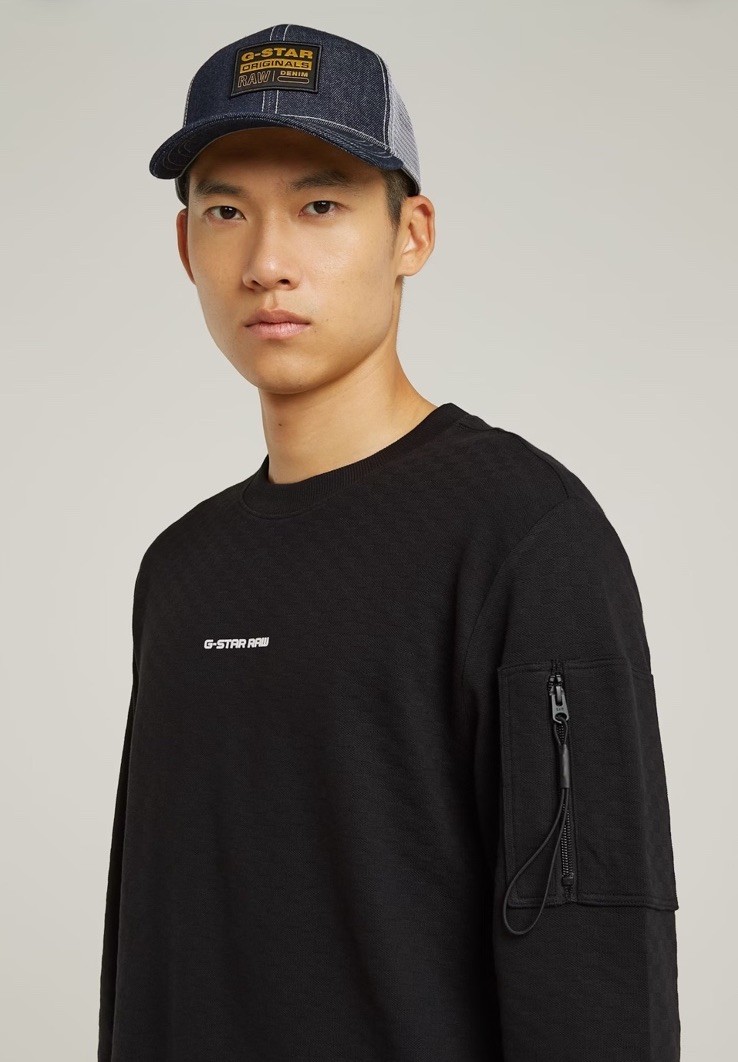 G-Star Raw Men’s Logo Tweeter Relaxed Fit Black White New