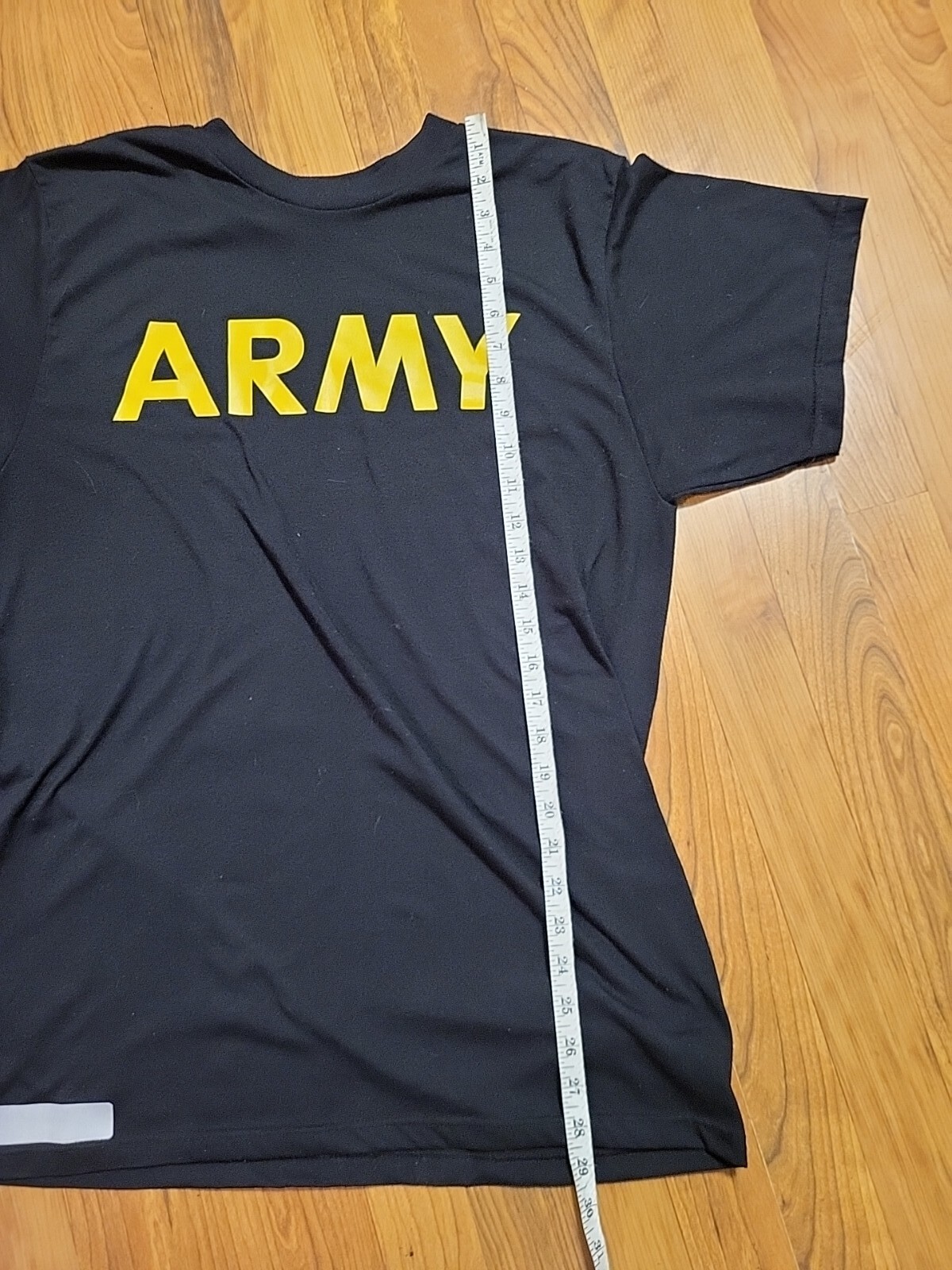 Army Tshirt Blk Cotton Large See Pics For Sizes Excond SS Spellout