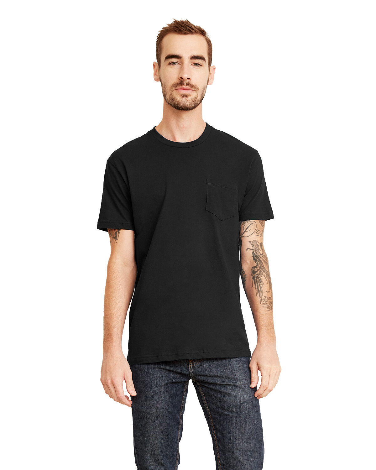 Next Level Apparel Unisex Ring-spun Cotton Pocket Crew Neck T-Shirt 3605 XS-3XL