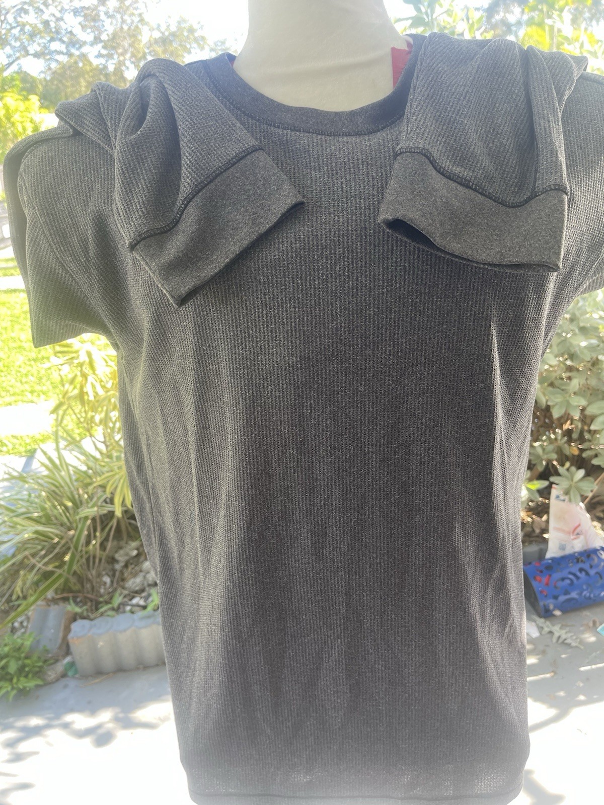 A4 N3165 Men’s Performance T-Shirt XXL Gray Long Sleeve Polyester Cooling Dri-Fi